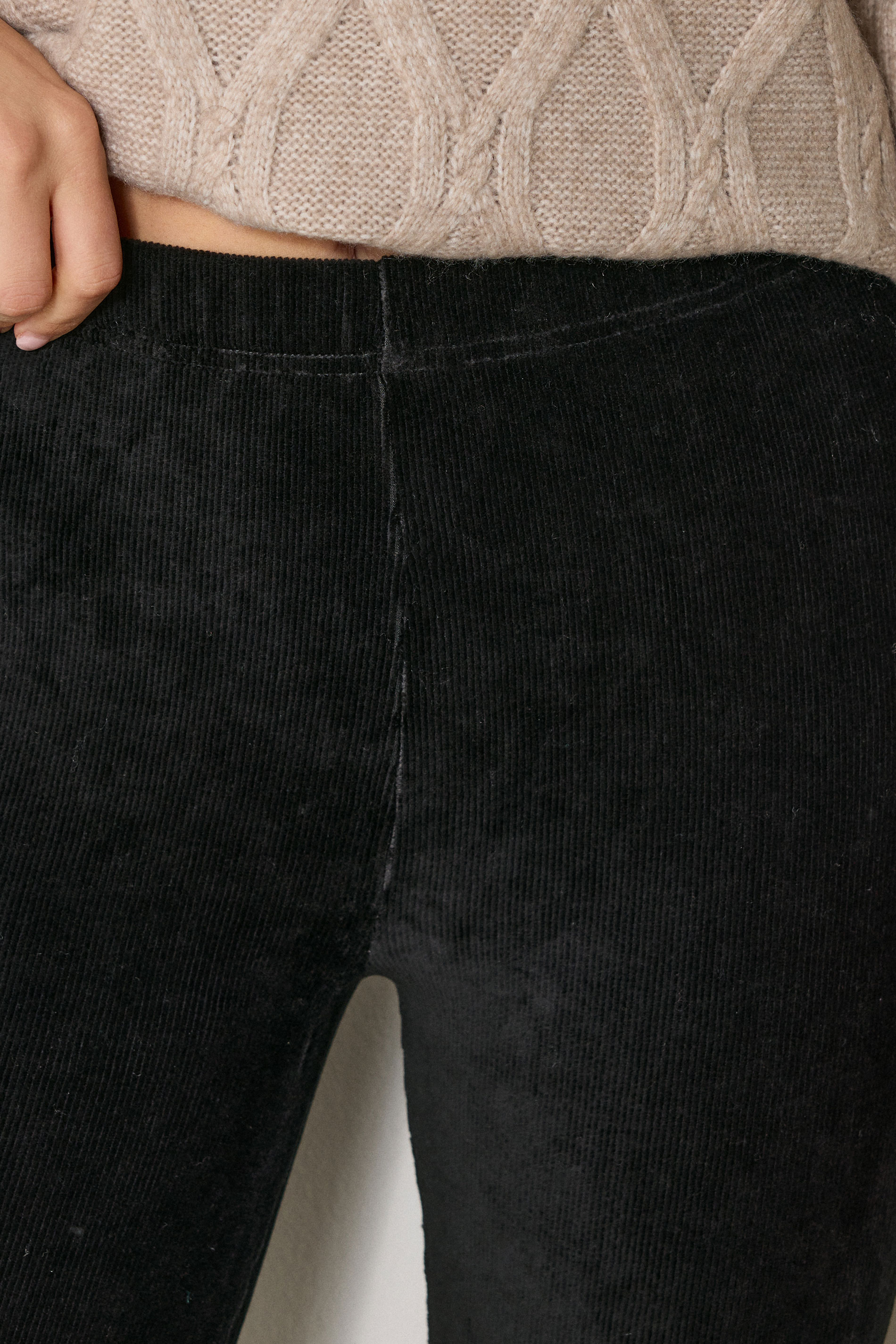 LTS Tall Black Cord Flared Leggings | Long Tall Sally 4
