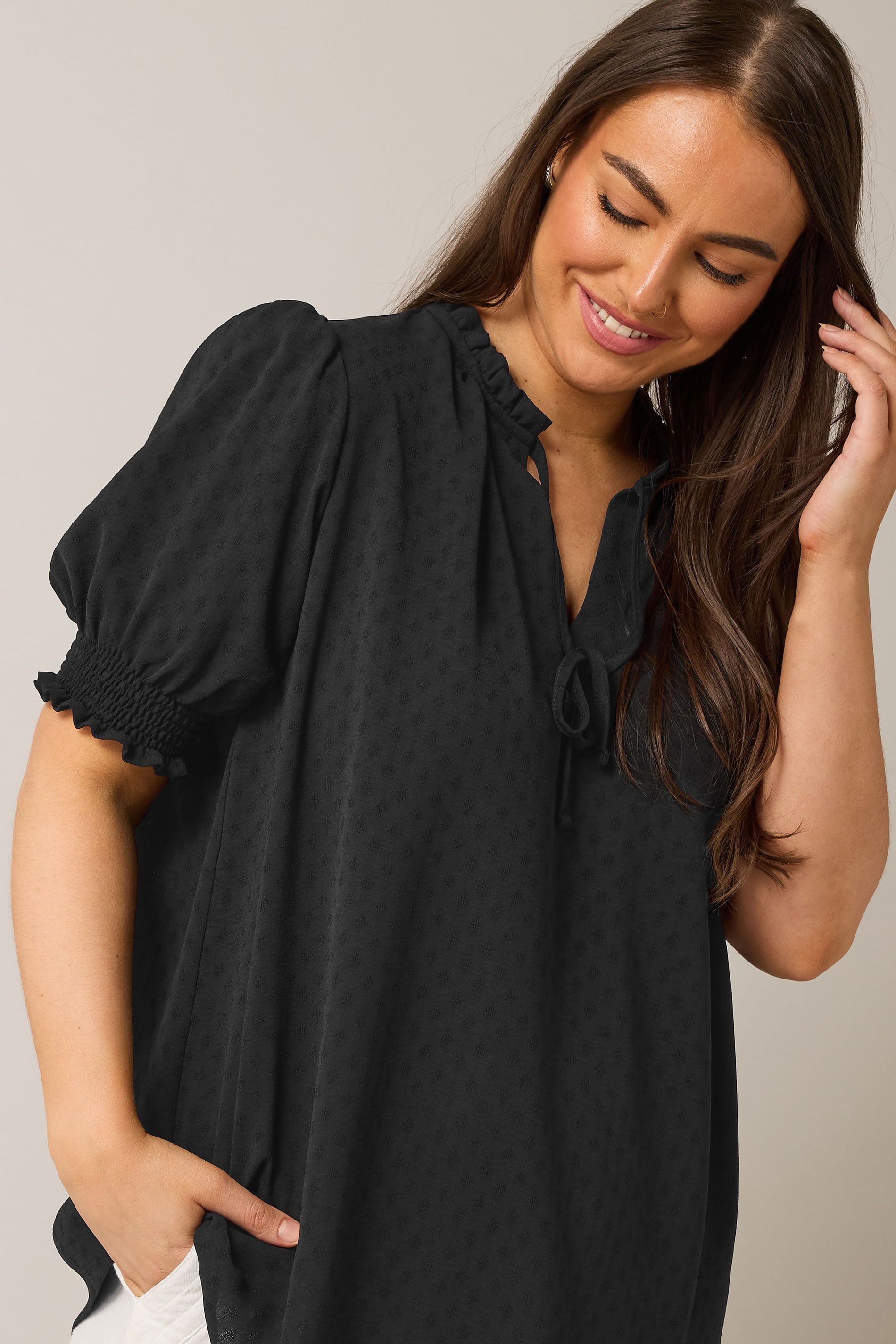 Boho Belle: Frilled Tie Neck Women's Floral Blouse