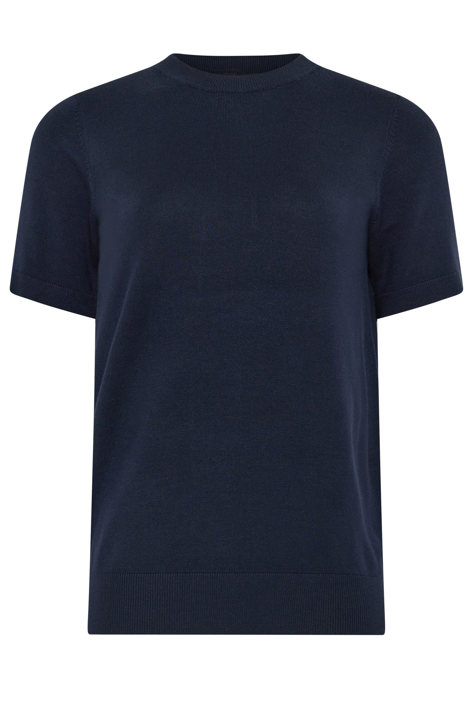 LTS Tall Women's Navy Blue Short Sleeve Knit Jumper | Long Tall Sally 5