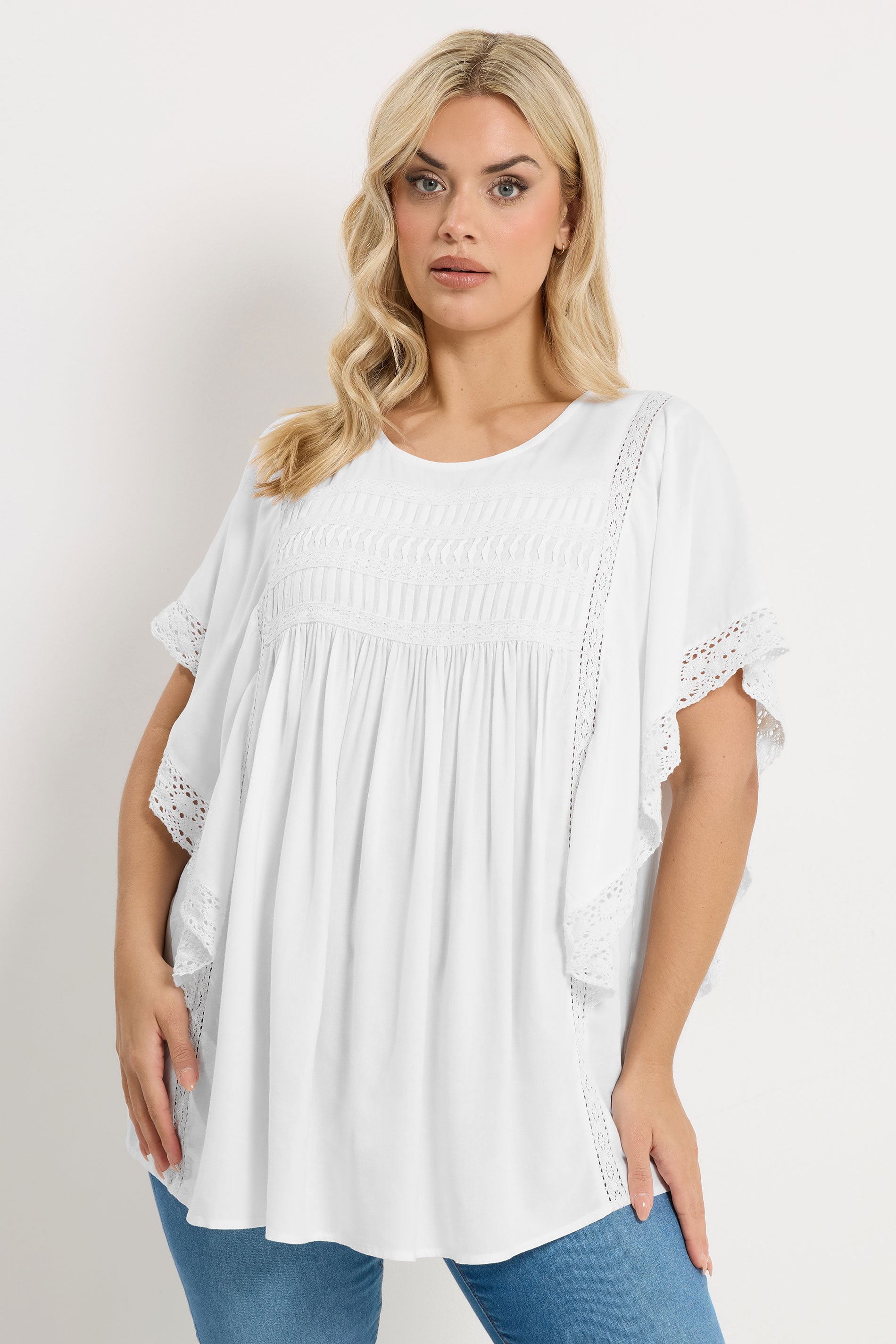 YOURS Plus Size White Embroidered Blouse | Yours Clothing 3