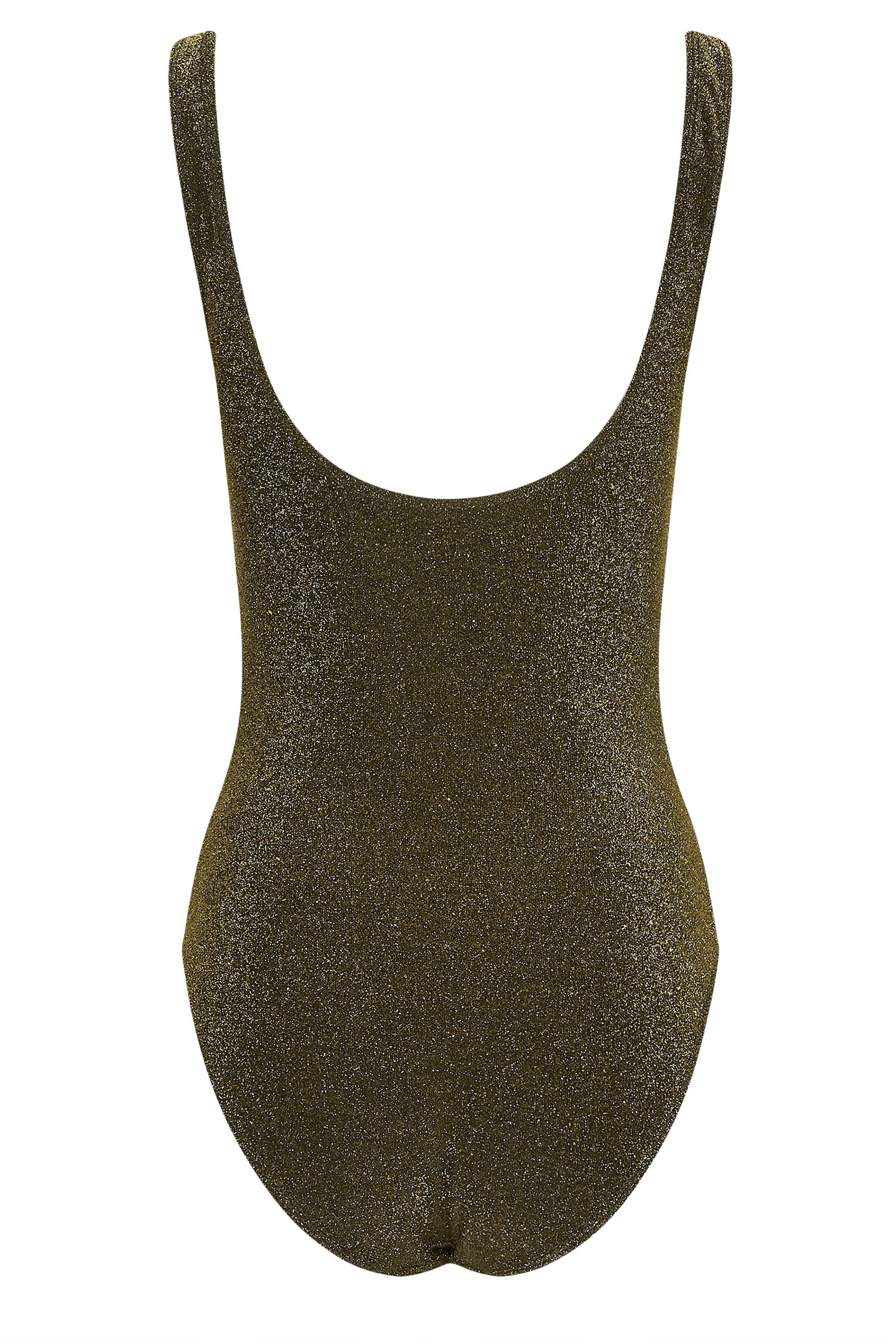LTS Tall Women's Gold Metallic Square Neck Swimsuit | Long Tall Sally 7