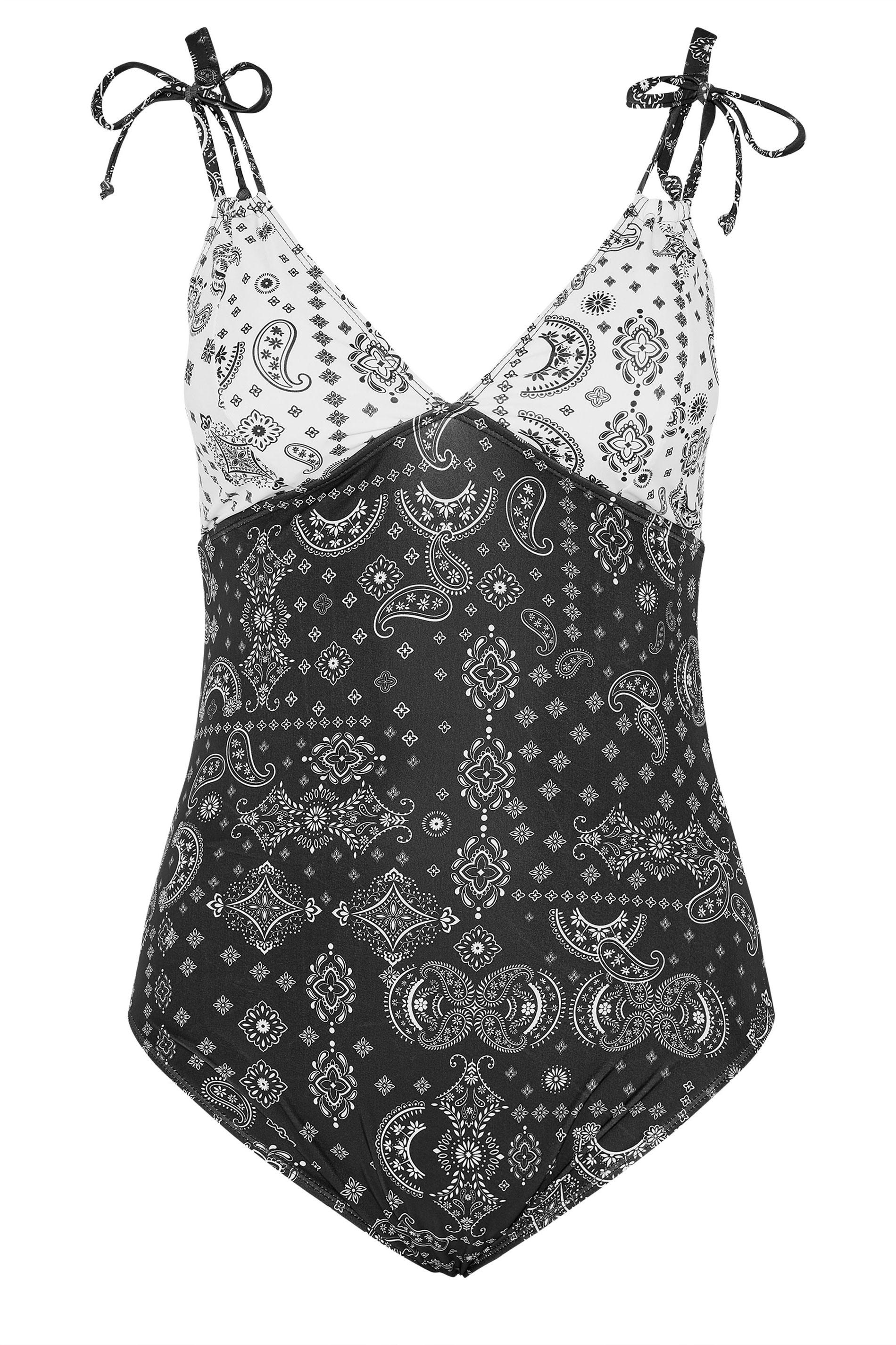 YOURS Plus Size Black Bandana Tie Swimsuit | Yours Clothing 7