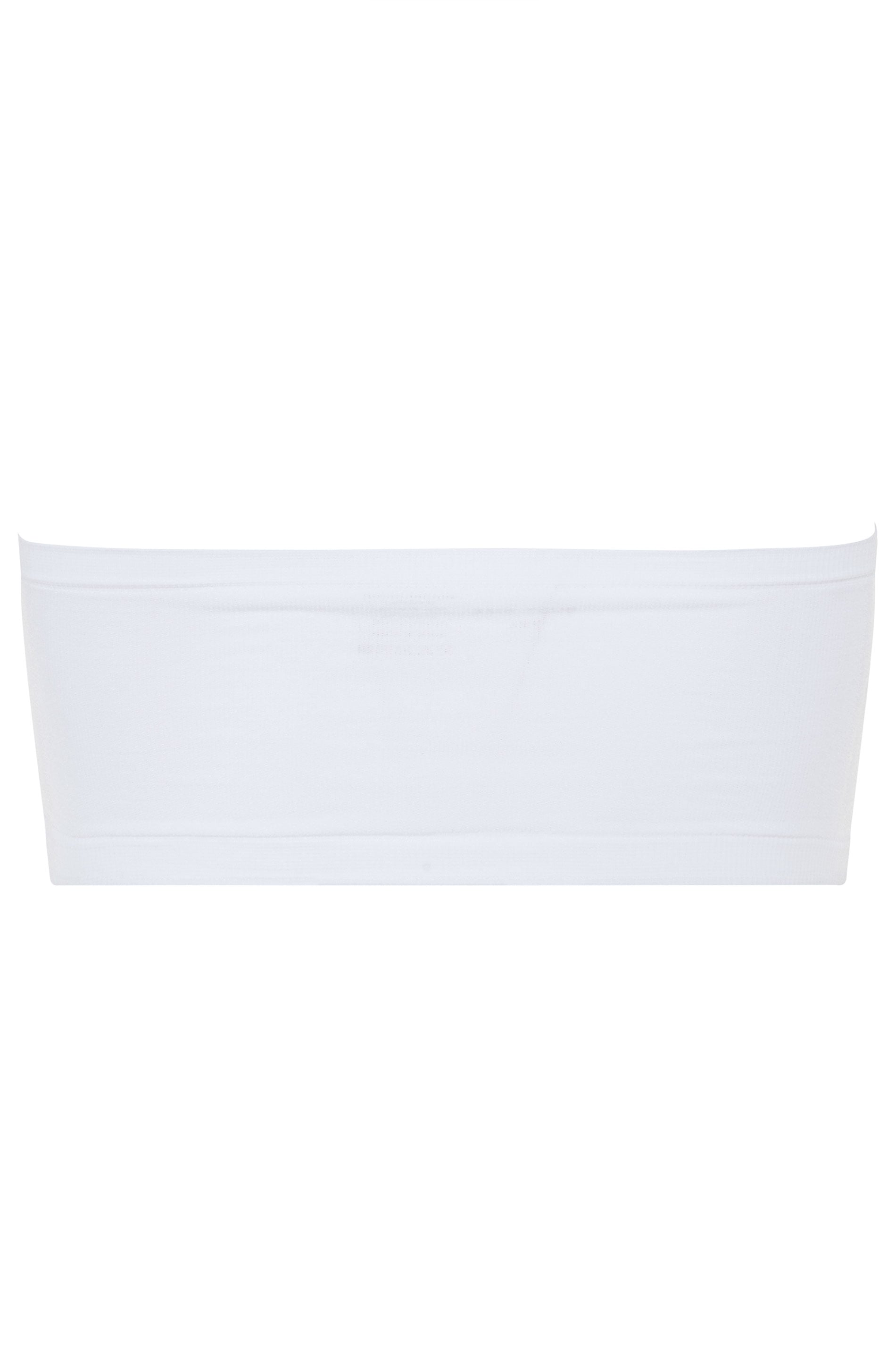 YOURS Plus Size White Seamless Padded Non-Wired Bandeau Bra | Yours Clothing 4