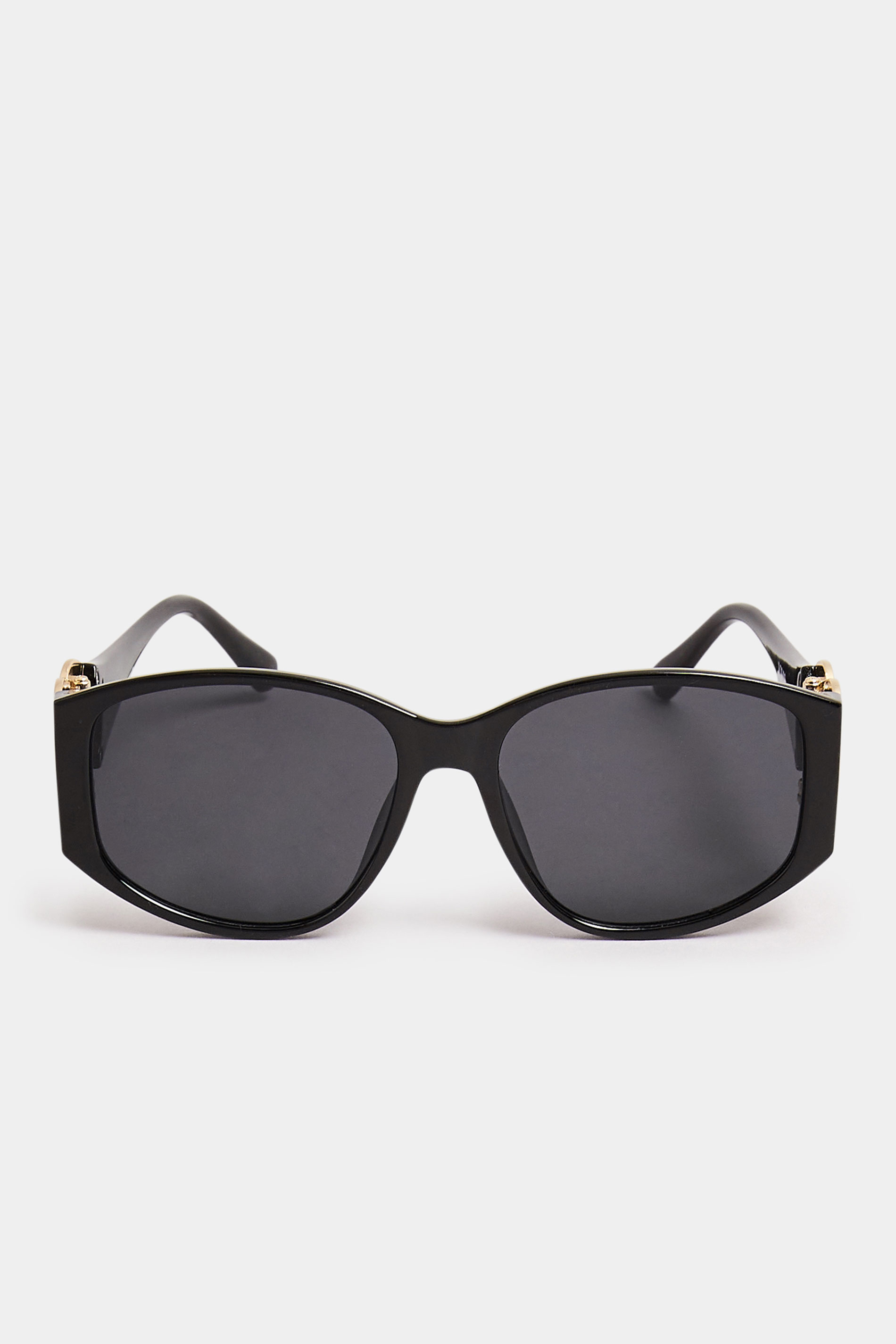 Black Circle Arm Detail Sunglasses | Yours Clothing 2