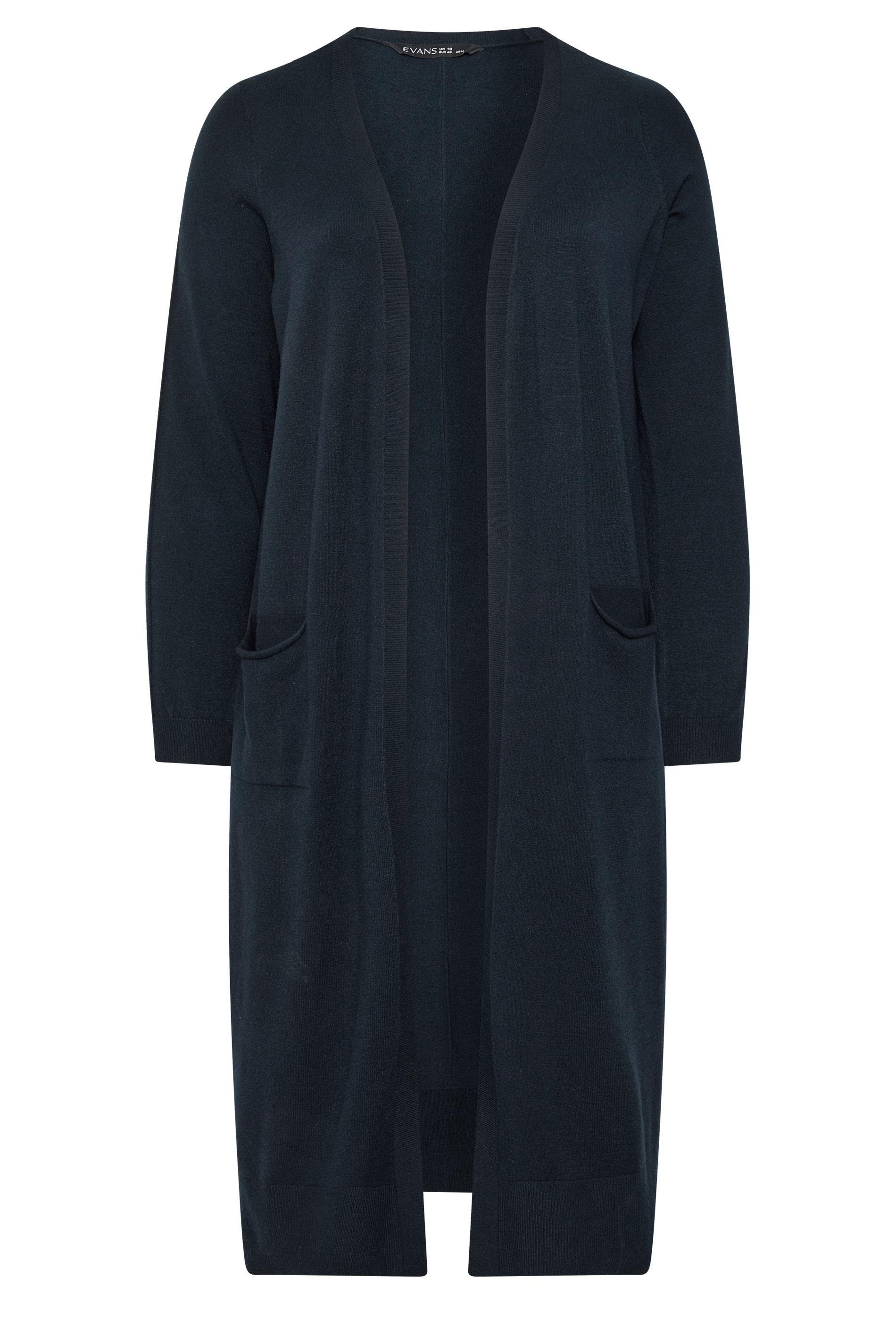 Evans Women's Blue Plus Navy Longline Cardigan Size 22-24