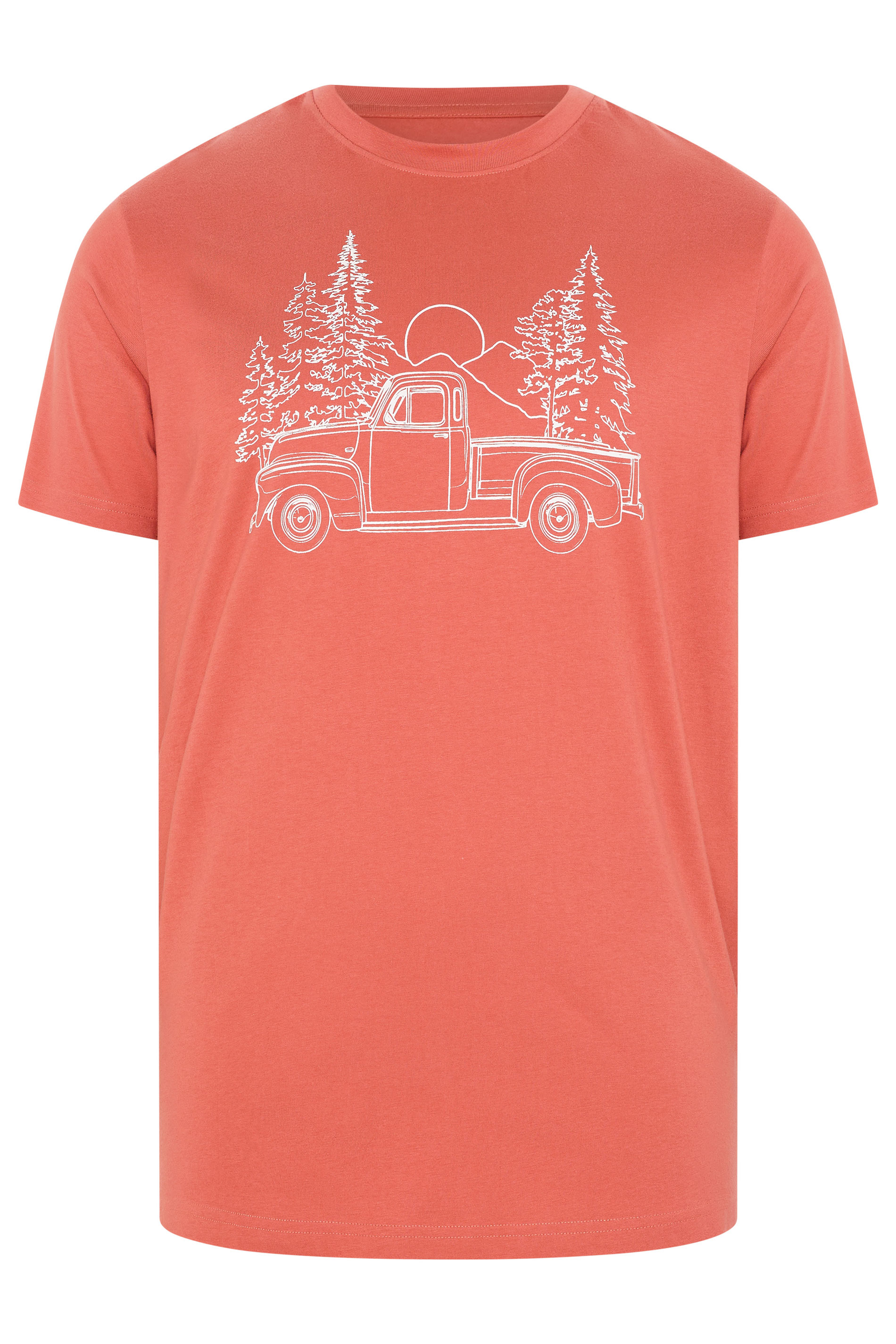 BadRhino Big & Tall Orange Pick Up Truck Graphic T-Shirt | BadRhino 4