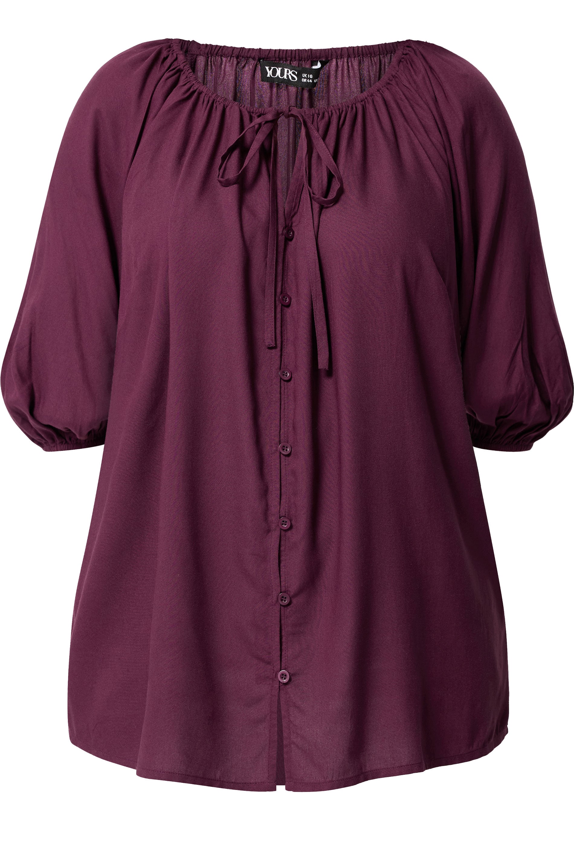 YOURS Plus Size Purple Button Through Top | Yours Clothing 5