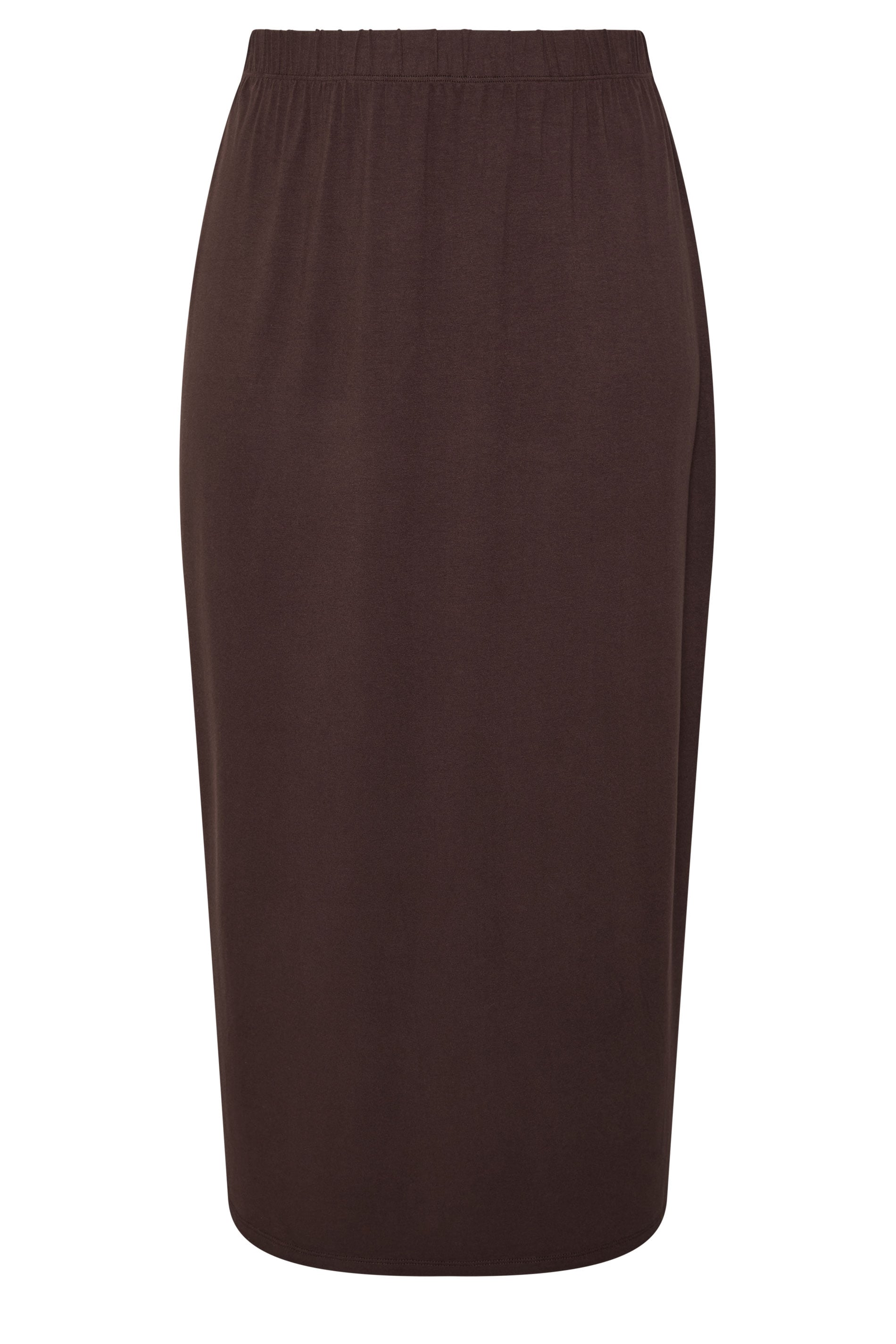 YOURS Plus Size Chocolate Brown Maxi Tube Skirt | Yours Clothing 2