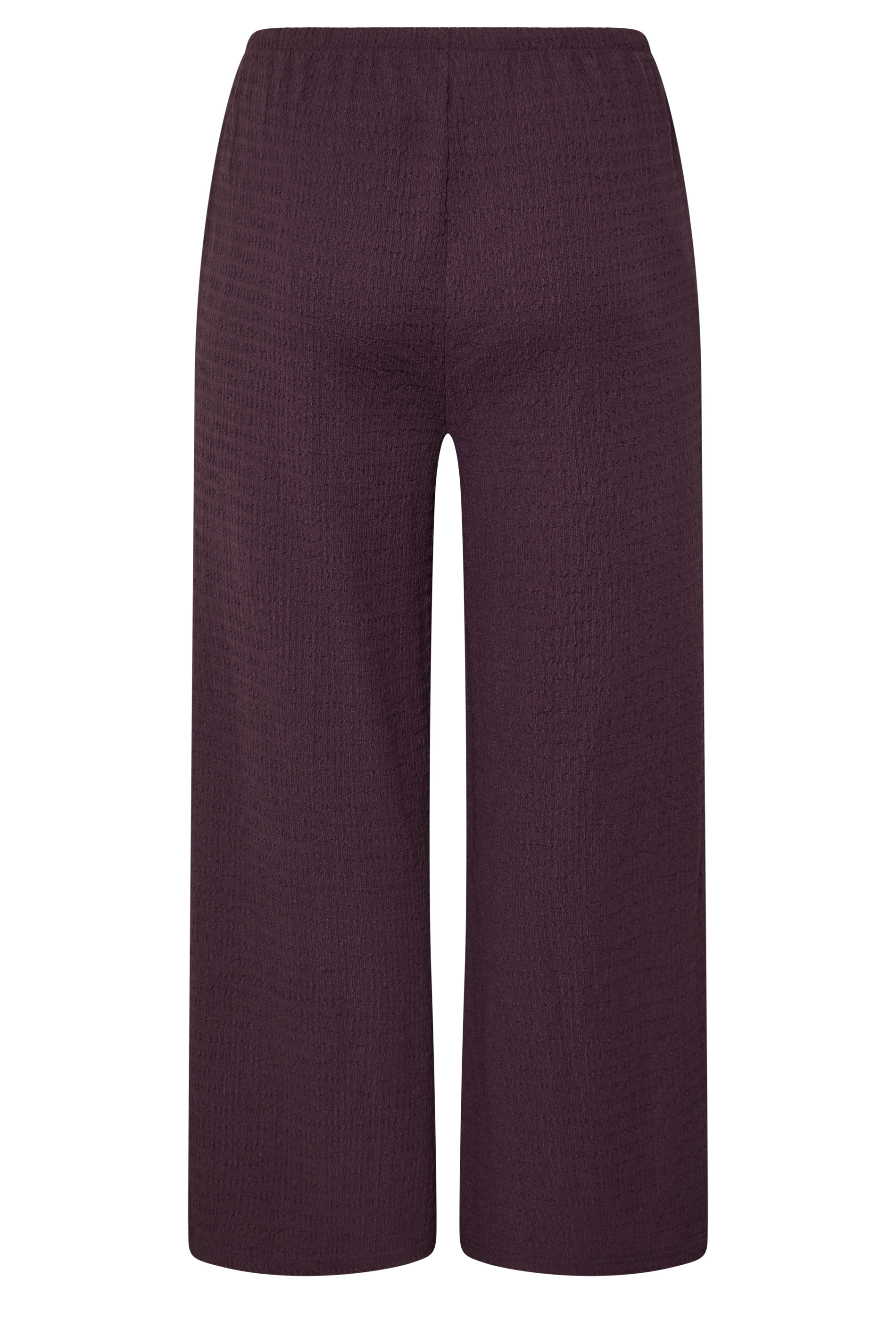 YOURS Plus Size Purple Wide Leg Crinkle Trousers | Yours Clothing 7