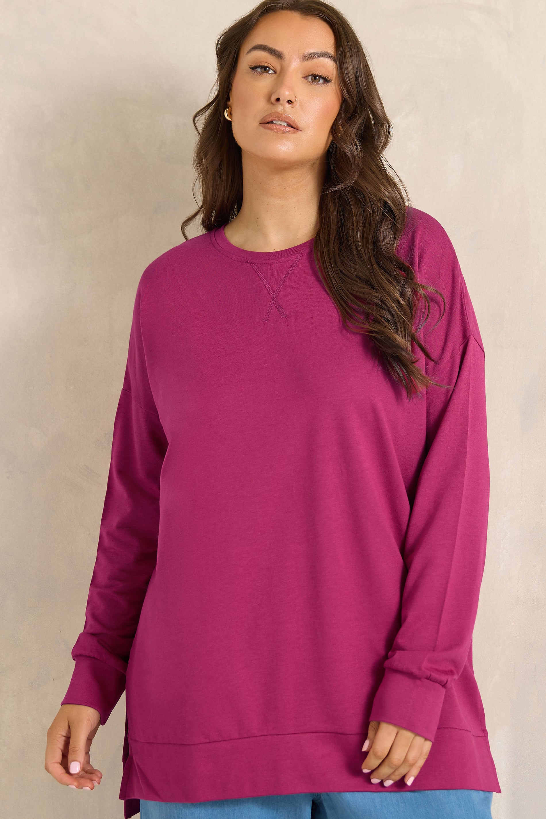 Evans Women's Pink Plus Luxe Sweatshirt Size 30-32