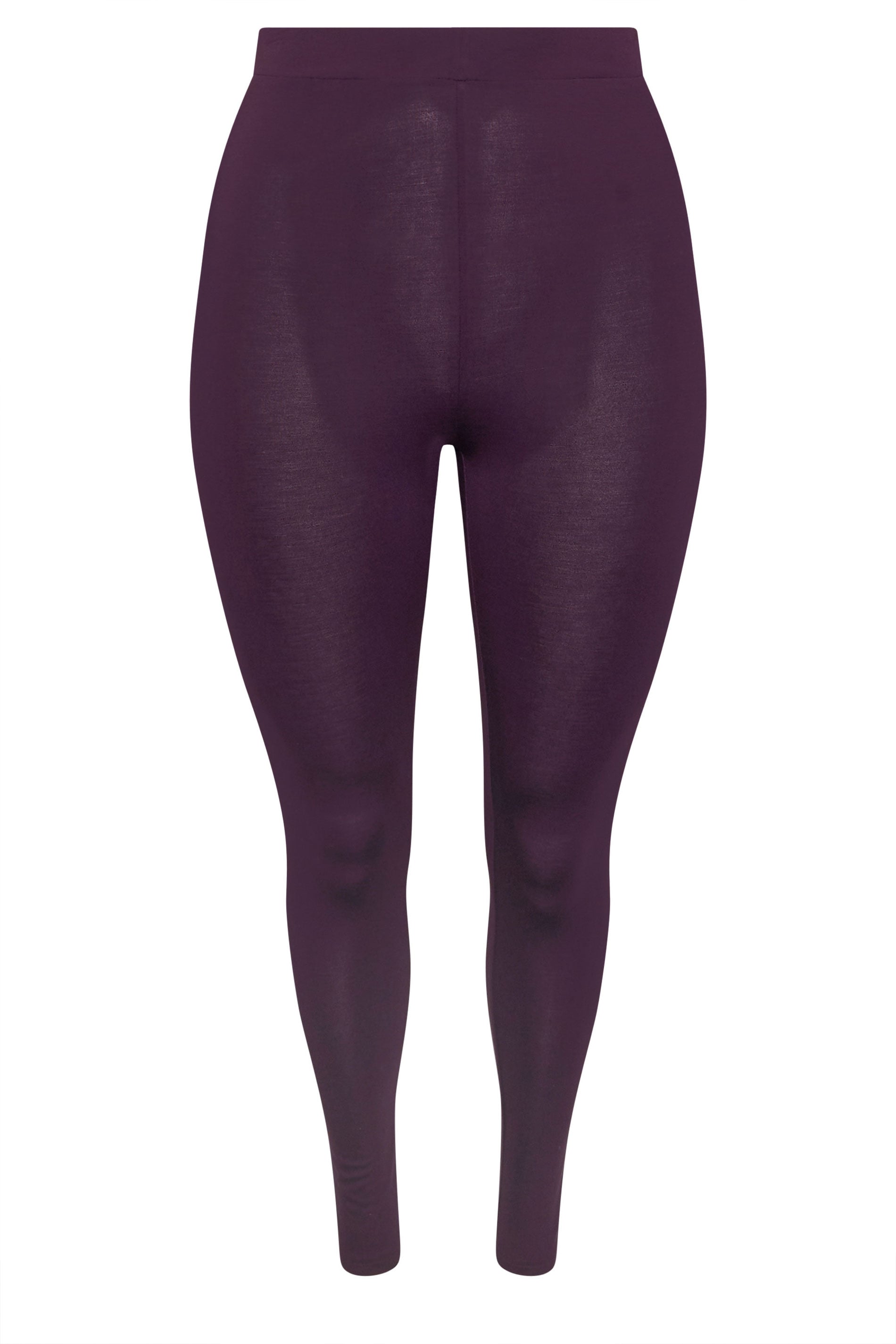 YOURSET 2 PACK Plus Size Burgundy Red & Black Soft Touch Stretch Leggings | Yours Clothing 8