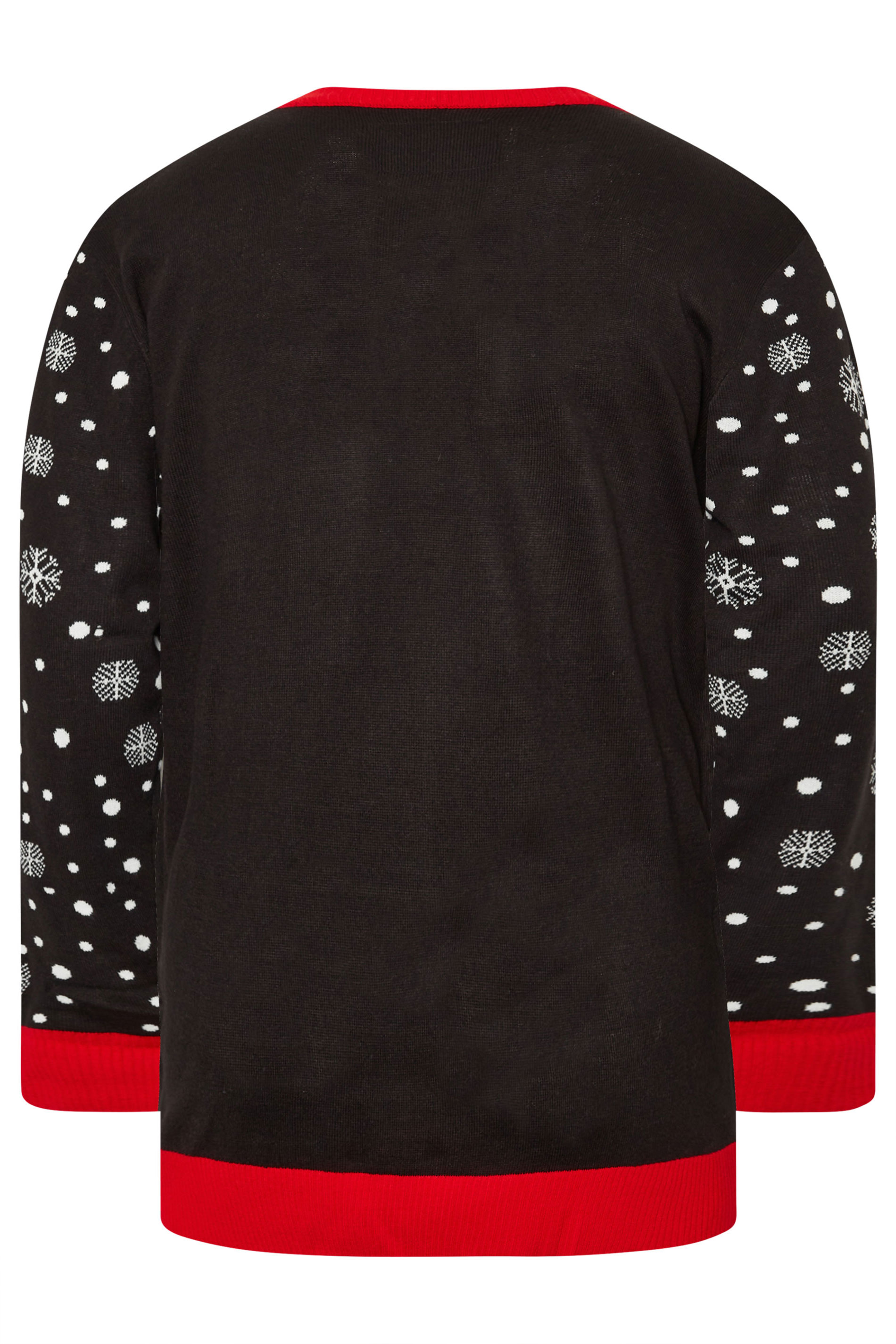 KAM Big & Tall Black Bulldog Santa Christmas Jumper | BadRhino 4