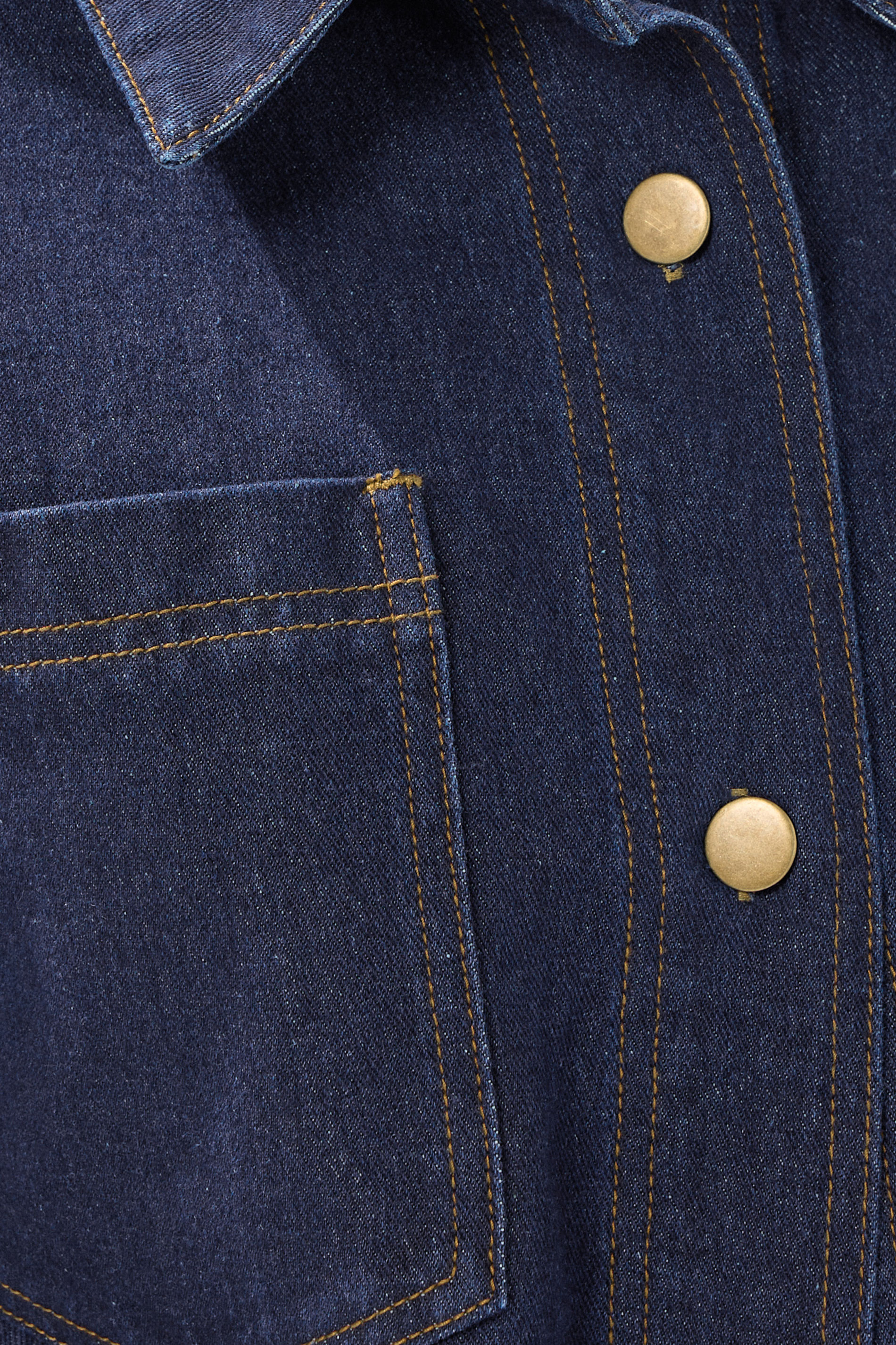 LTS Tall Blue Cotton Indigo Denim Shacket | Long Tall Sally 7