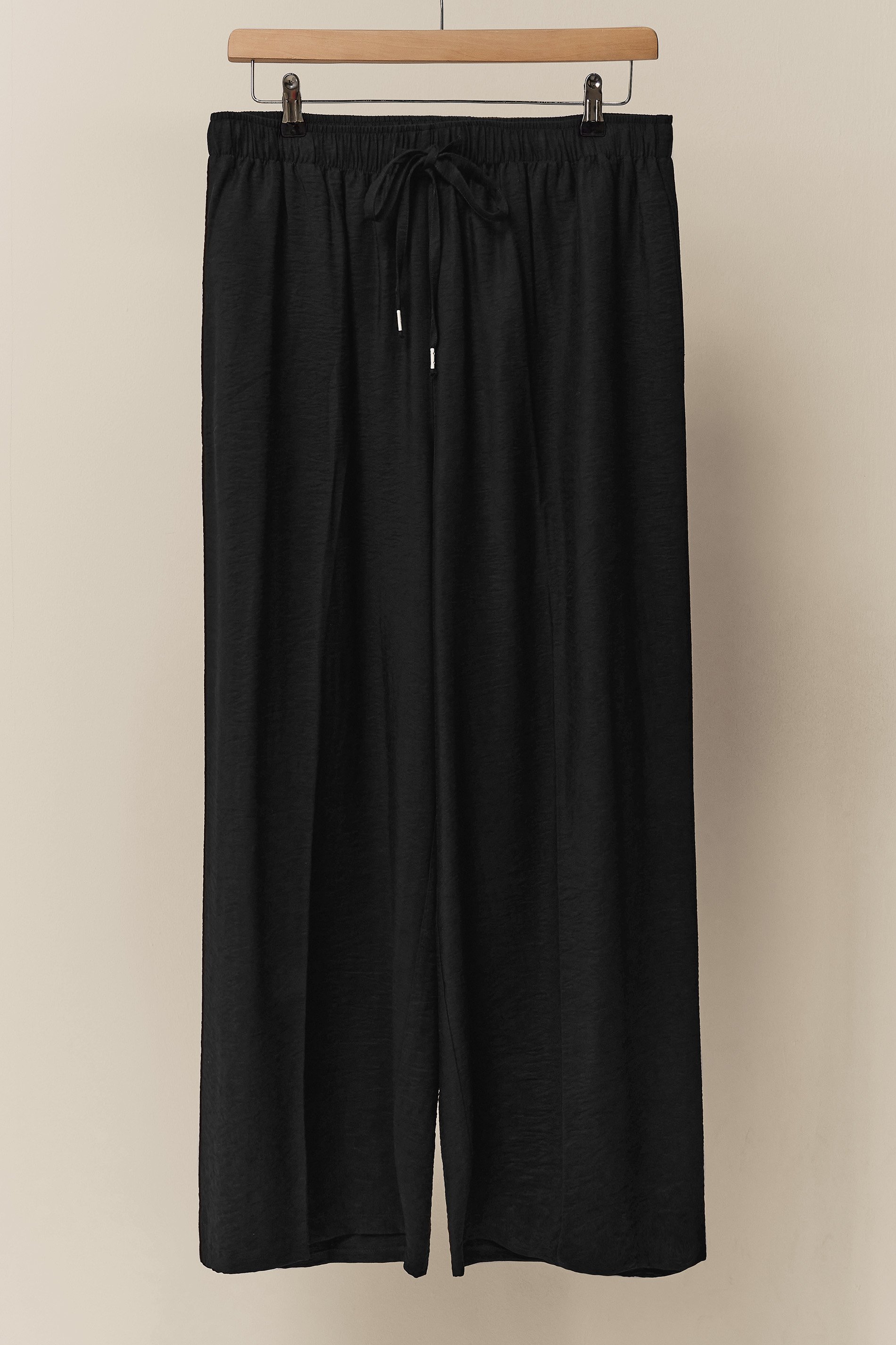 EVANS Plus Size Black Wide Leg Trousers | Evans 5