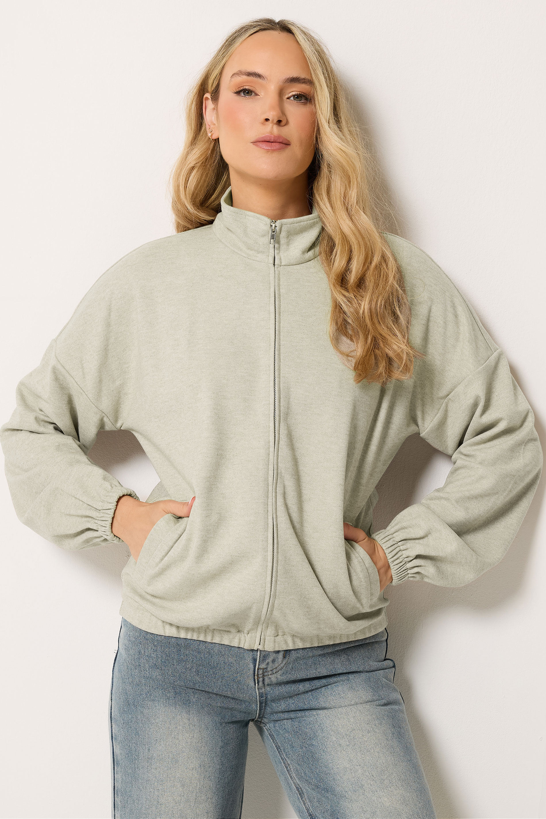 LTS PREMIUM Tall Women's Natural Brown Funnel Neck Jacket | Long Tall Sally 2