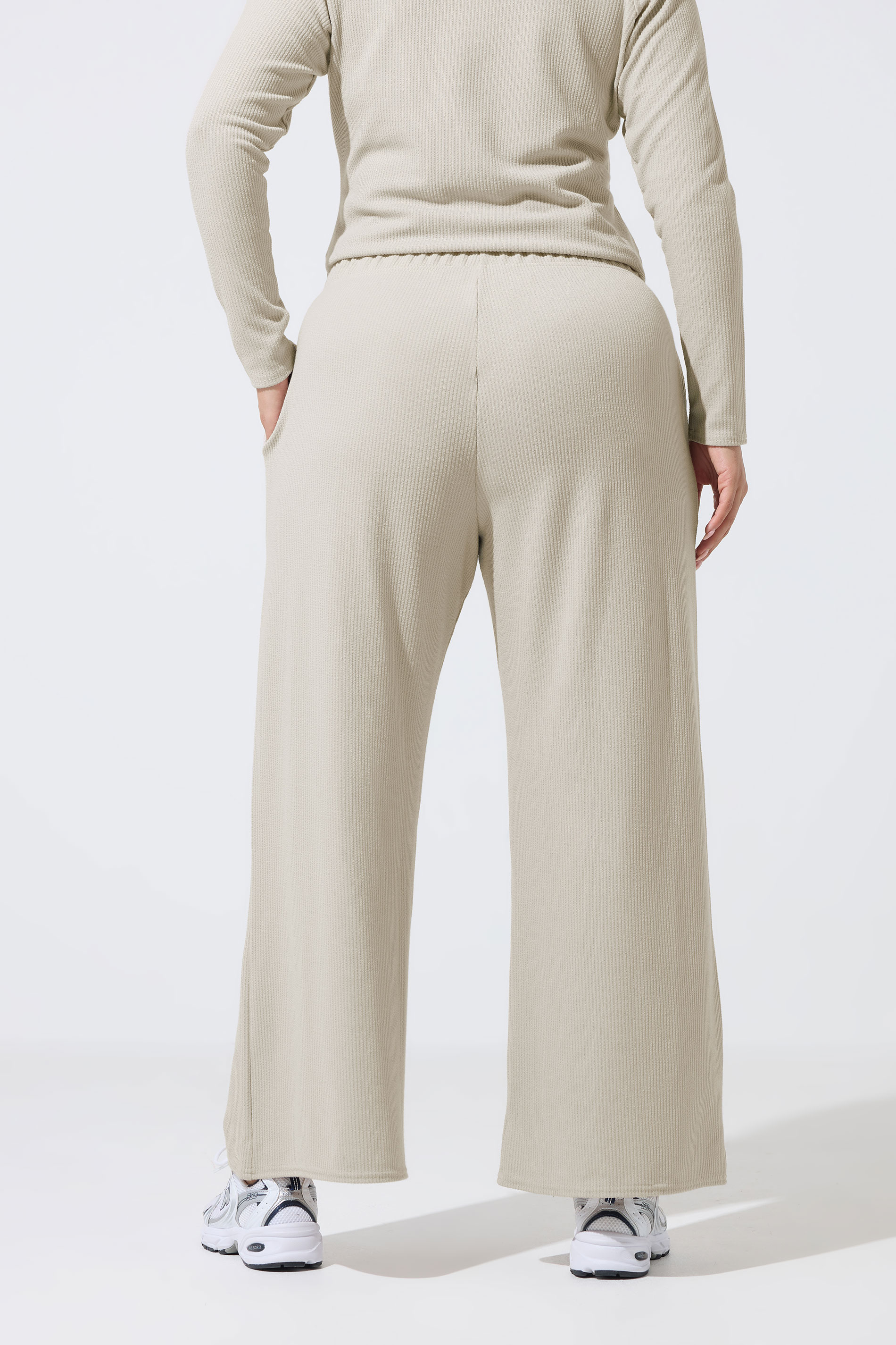 LIMITED COLLECTION Plus Size Beige Brown Crinkle Wide Leg Trousers | Yours Clothing 2