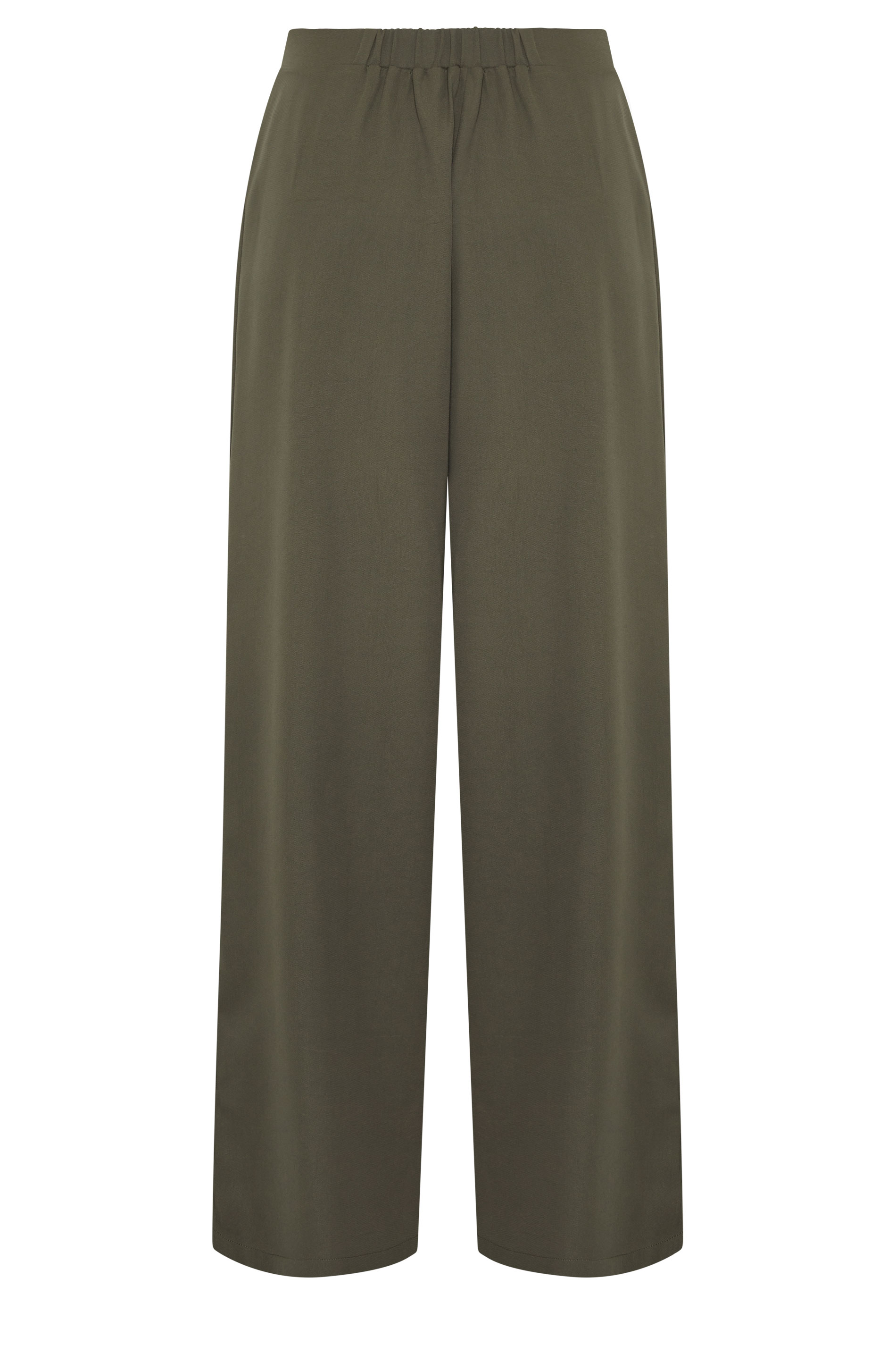 LTS Tall Women's Olive Green Pleated Wide Leg Trousers | Long Tall Sally 6