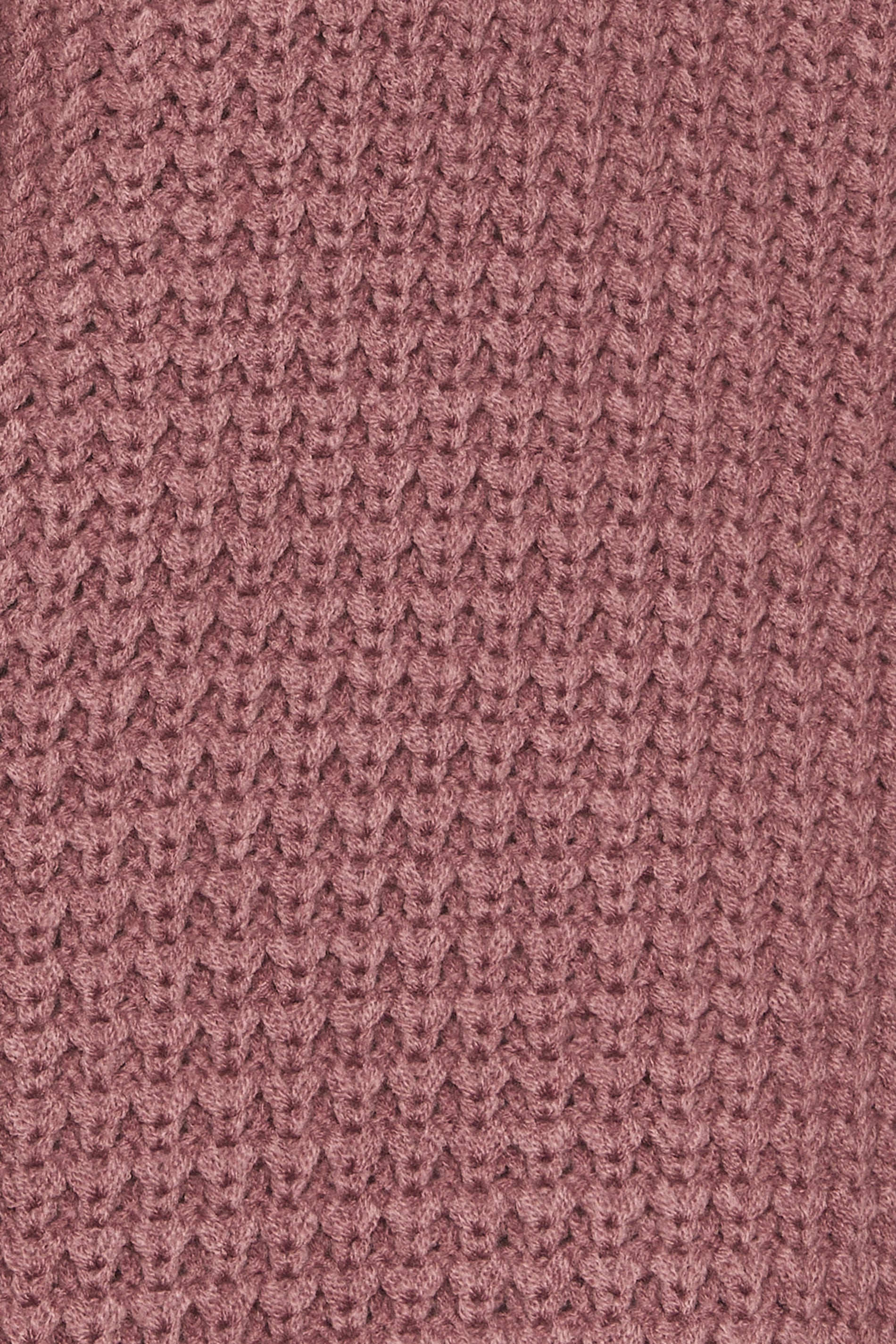 YOURS Plus Size Pink Waffle Knit Jumper | Yours Clothing 6