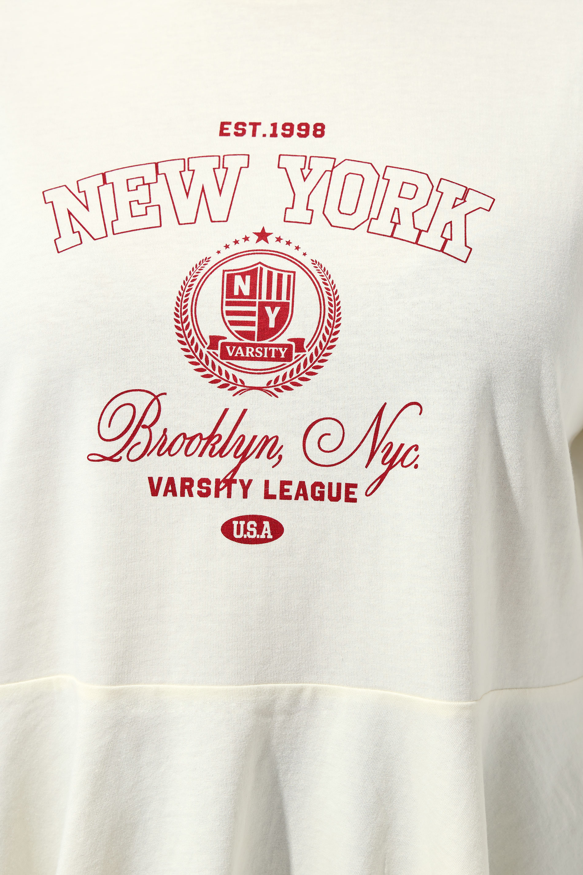 LIMITED COLLECTION Plus Size Ivory White Sporty New York Peplum Top 4