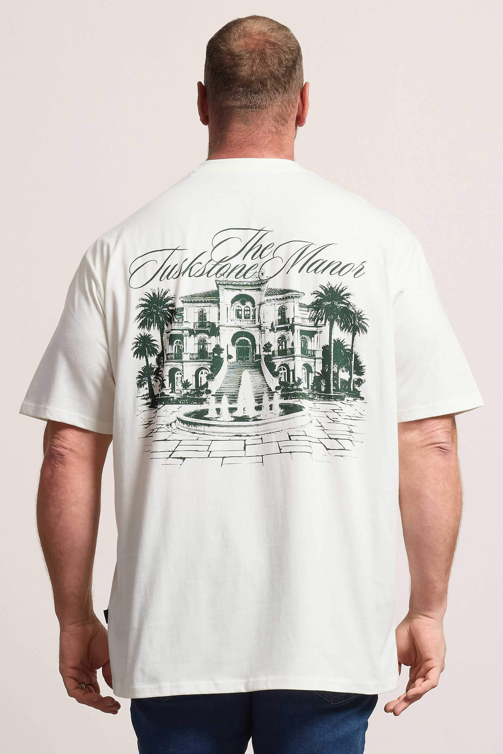 BadRhino Big & Tall White Extra Long 'The Tuskstone Manor' Graphic T-Shirt | BadRhino 2