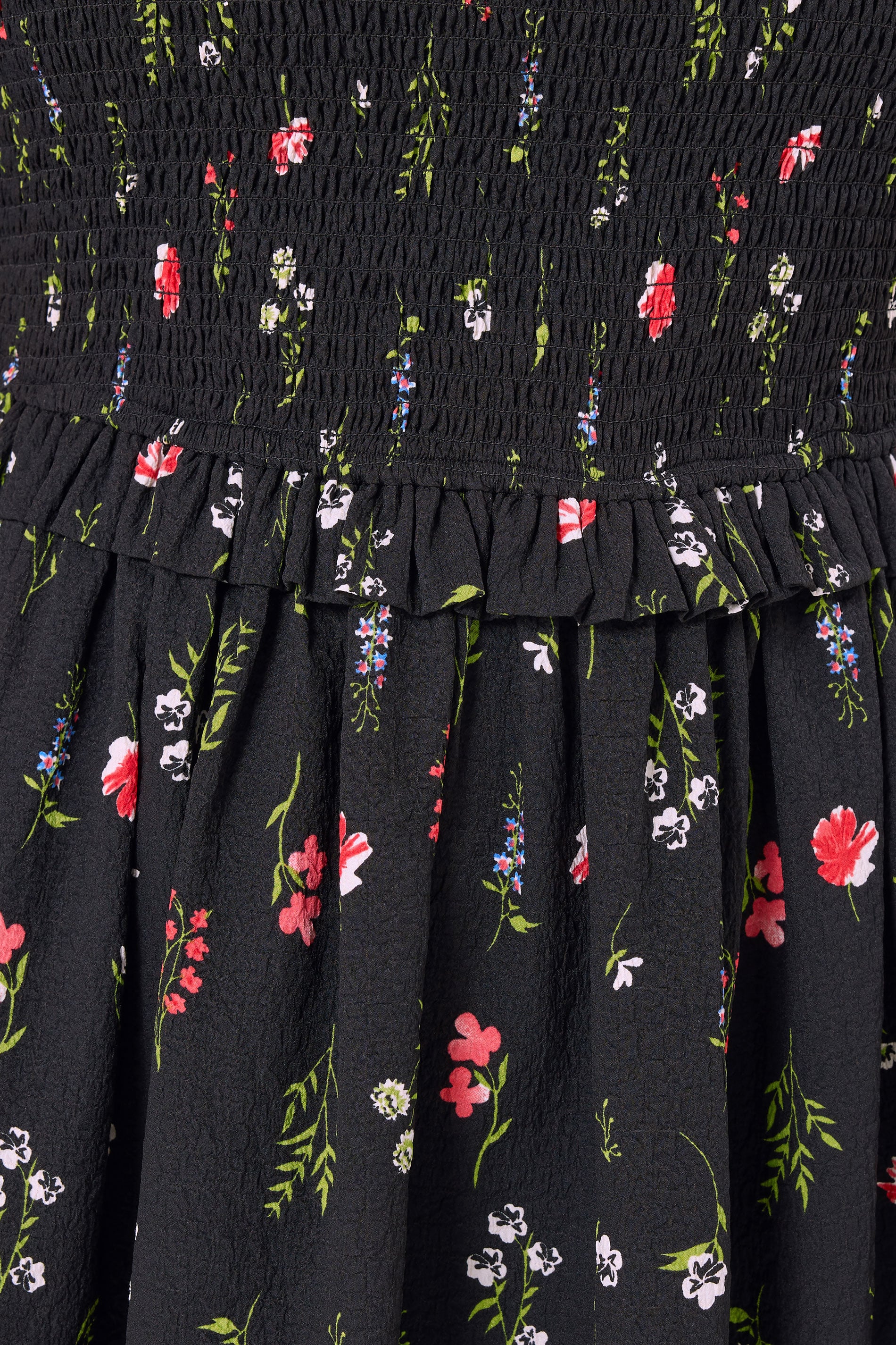 YOURS Plus Size Black Floral Shirred Peplum Top | Yours Clothing 4