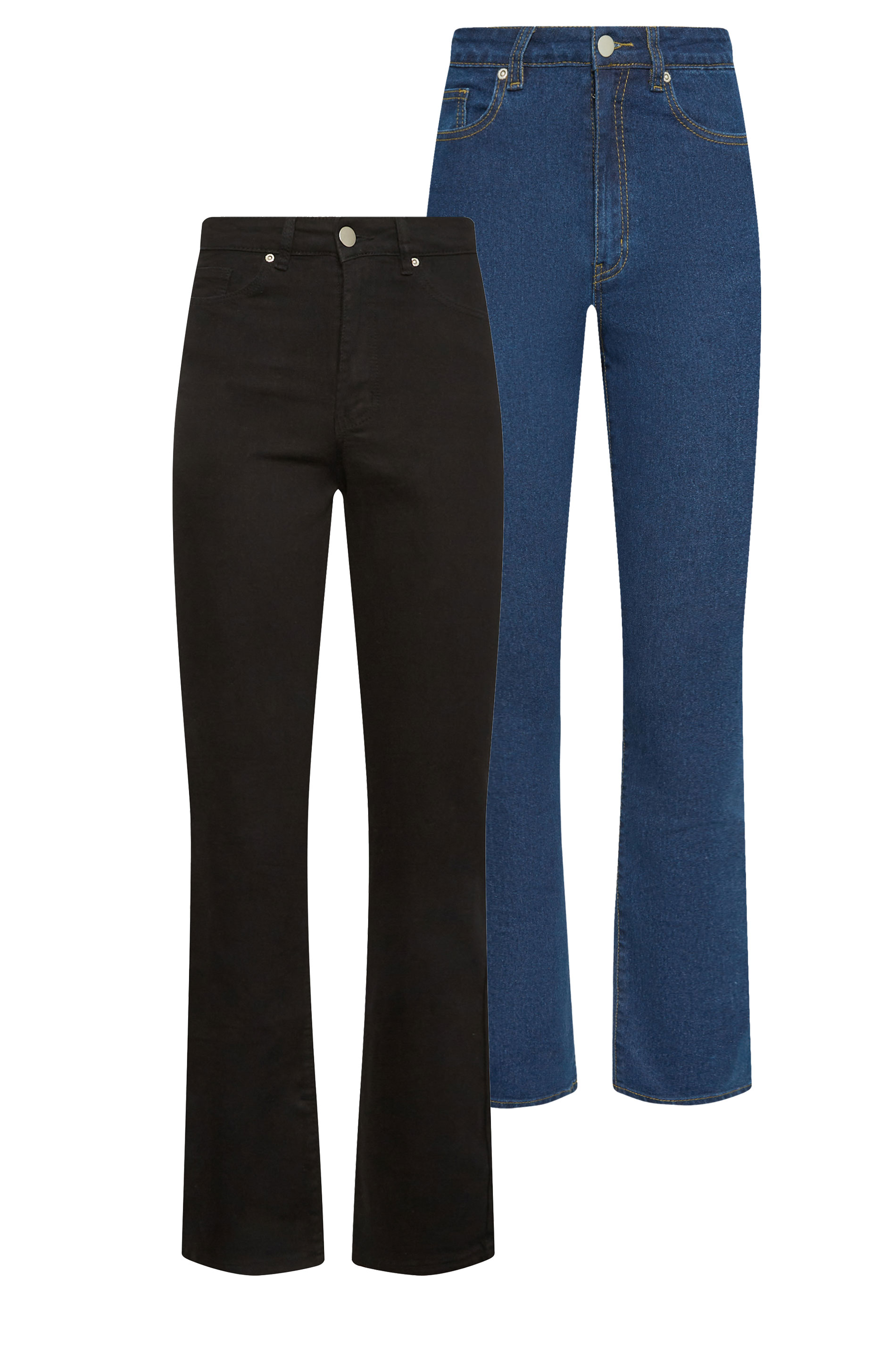 LTS Tall Women's Set Blue & Black Straight Leg Jeans | Long Tall Sally 3