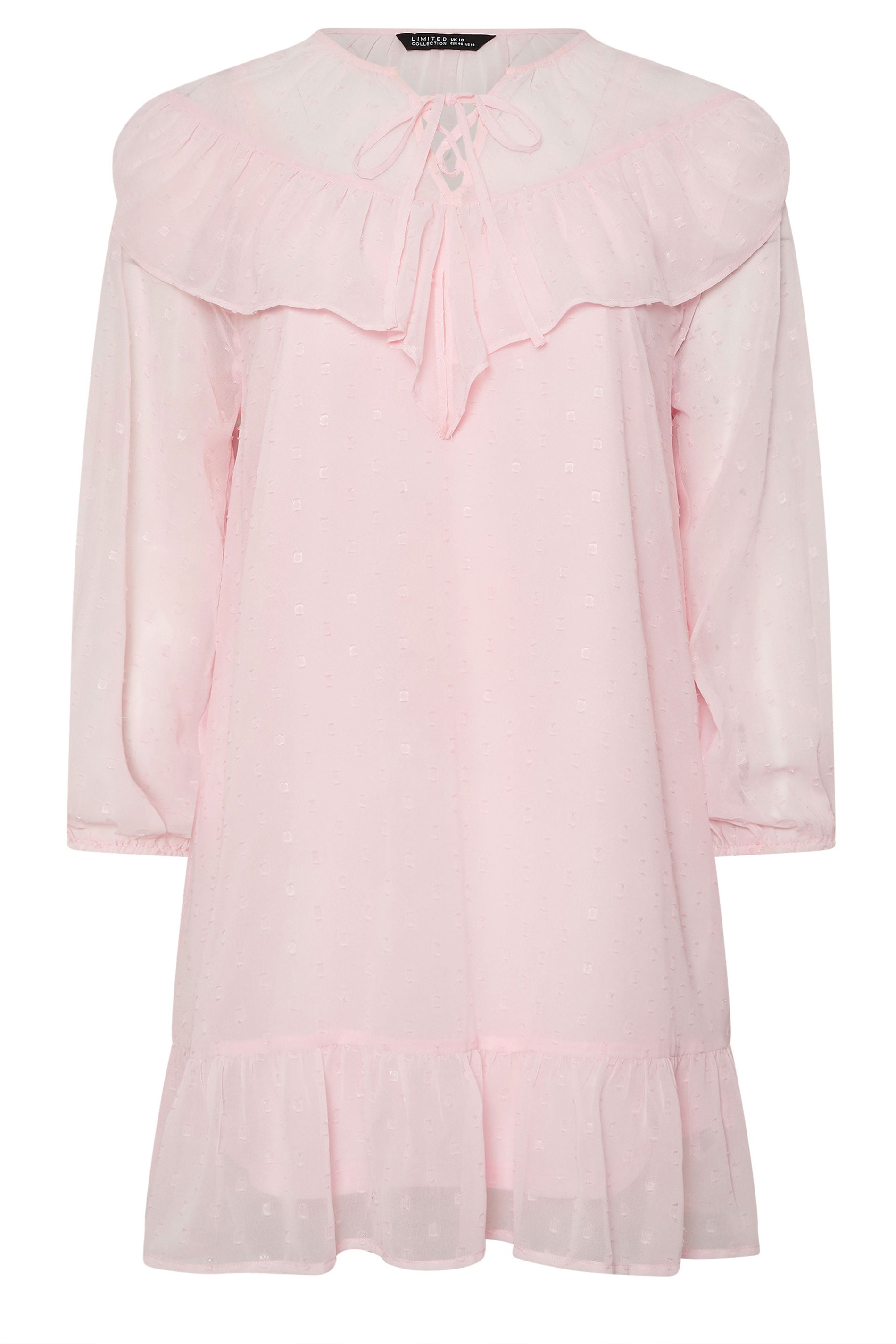 LIMITED COLLECTION Plus Size Pink Dobby Smock Dress | Yours Clothing 5