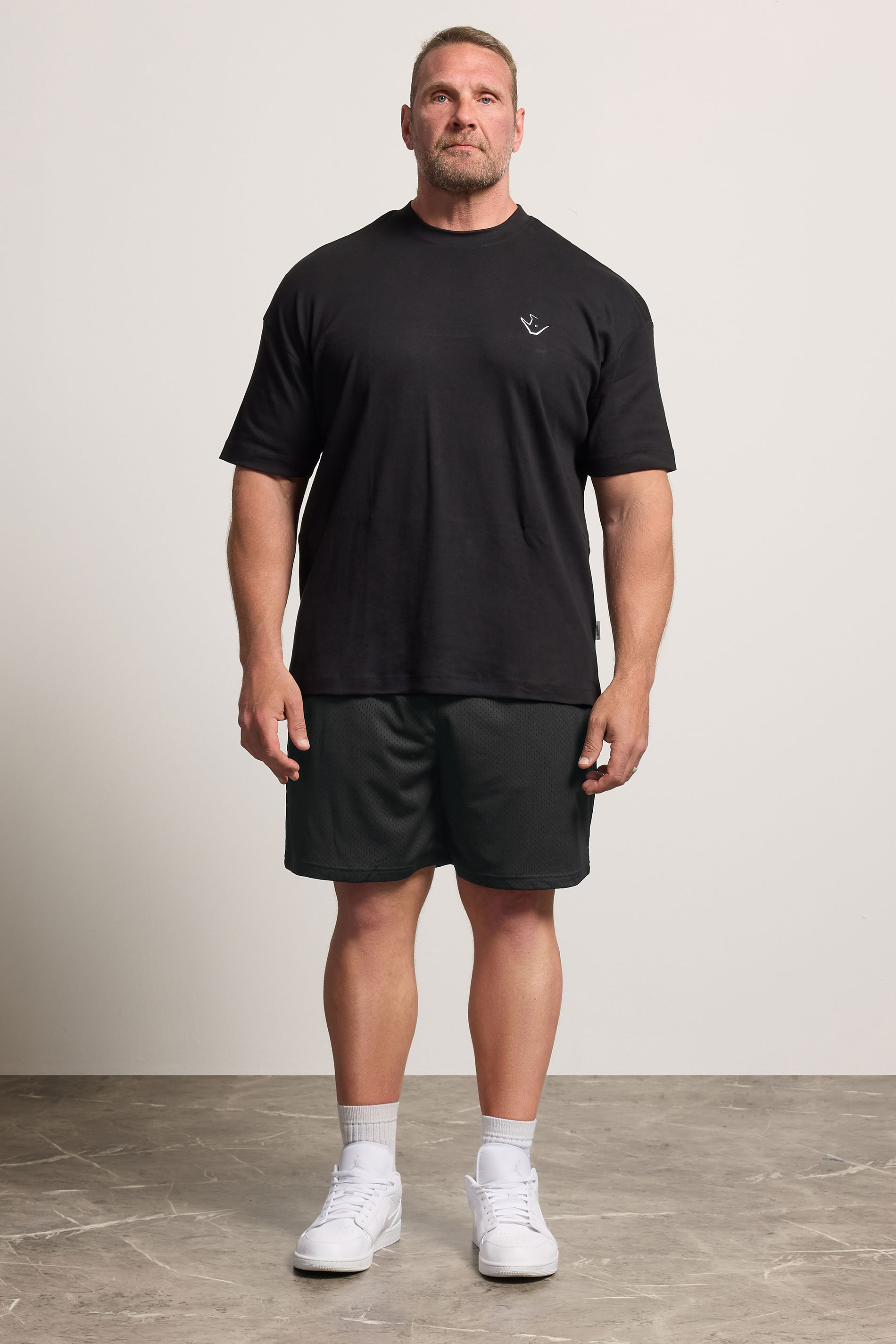 BadRhino Big & Tall Black Lightweight Plain Mesh Shorts | BadRhino 1