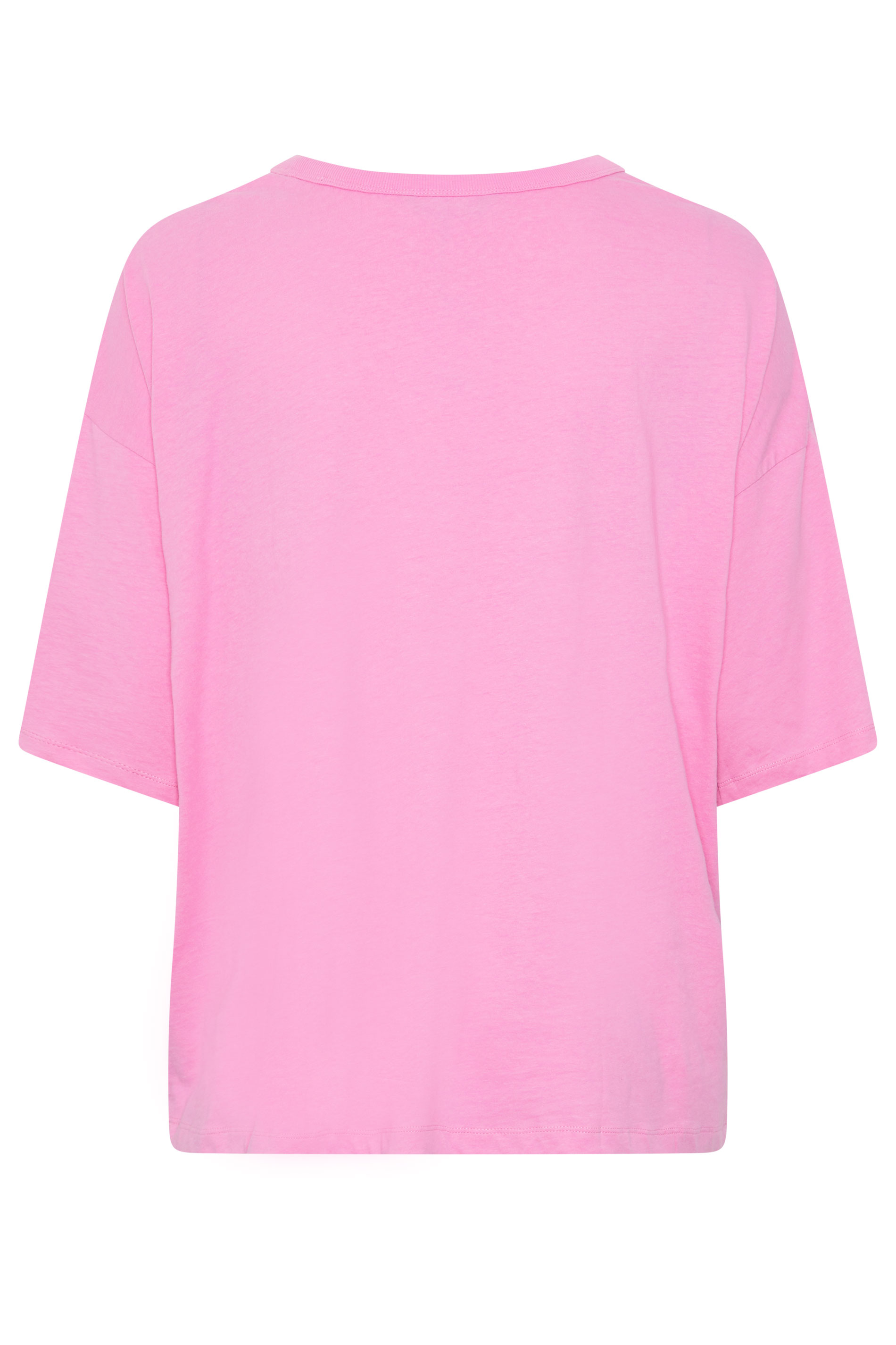 YOURS Plus Size Pink Oversized Boxy T-Shirt | Yours Clothing 7