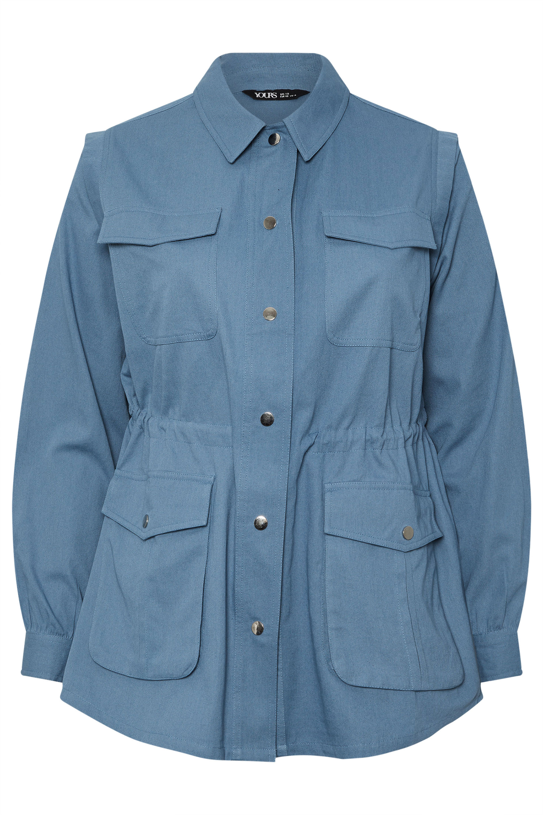YOURS Plus Size Blue Carpenter Jacket | Yours Clothing 5