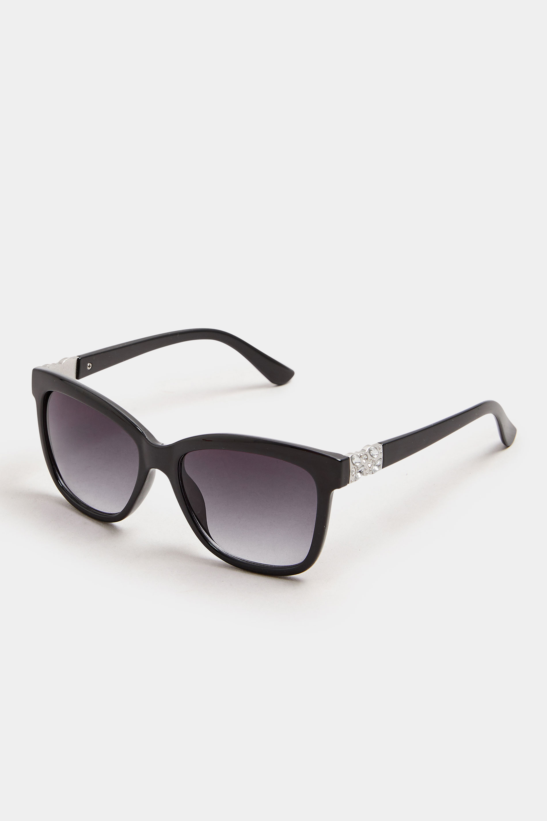 Black Diamante Arm Sunglasses | Yours Clothing 3