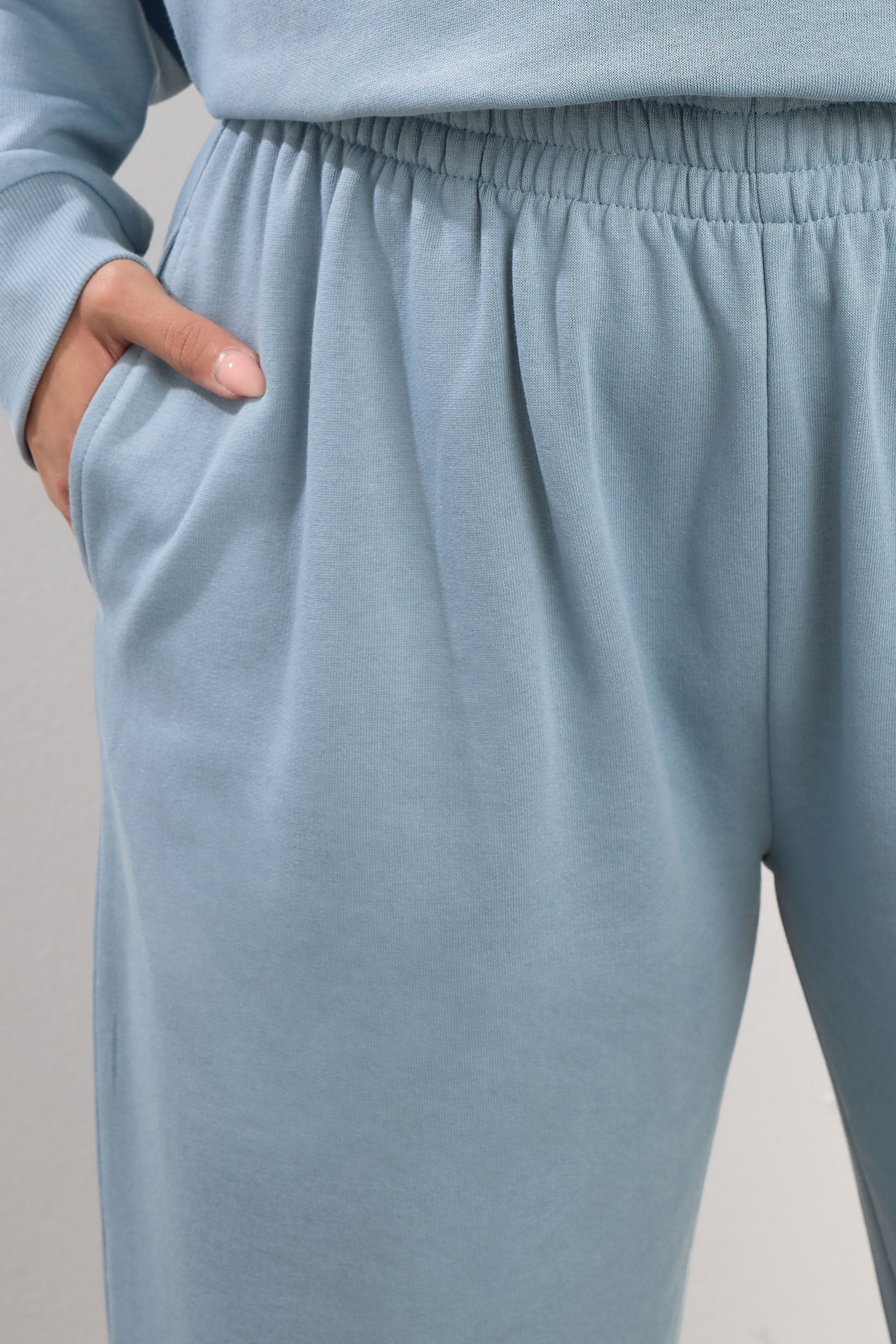 YOURS Plus Size Dusky Blue Cuffed Joggers | Yours Clothing 4