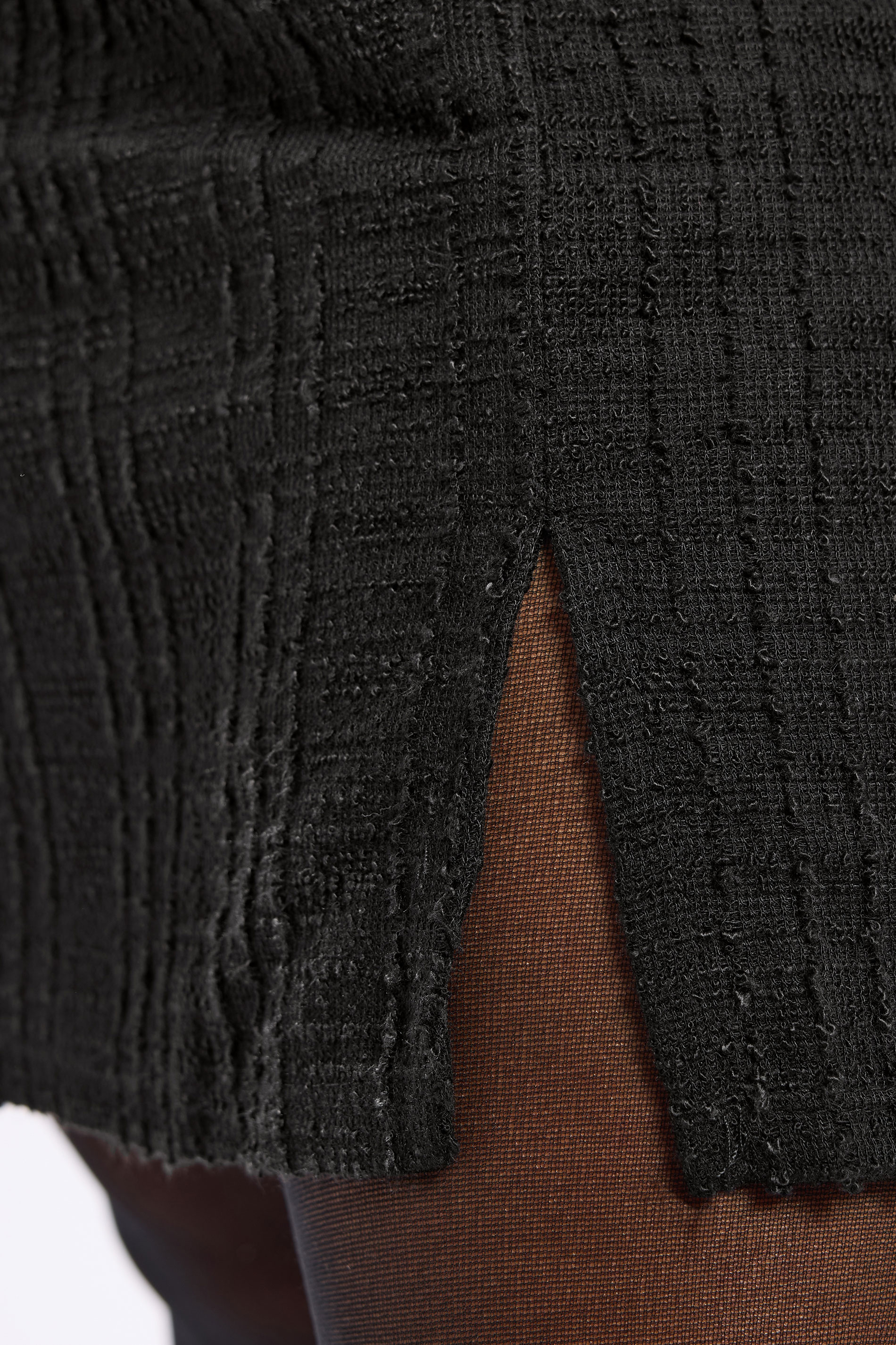 YOURS Plus Size Black Boucle Mini Skirt | Yours Clothing 5