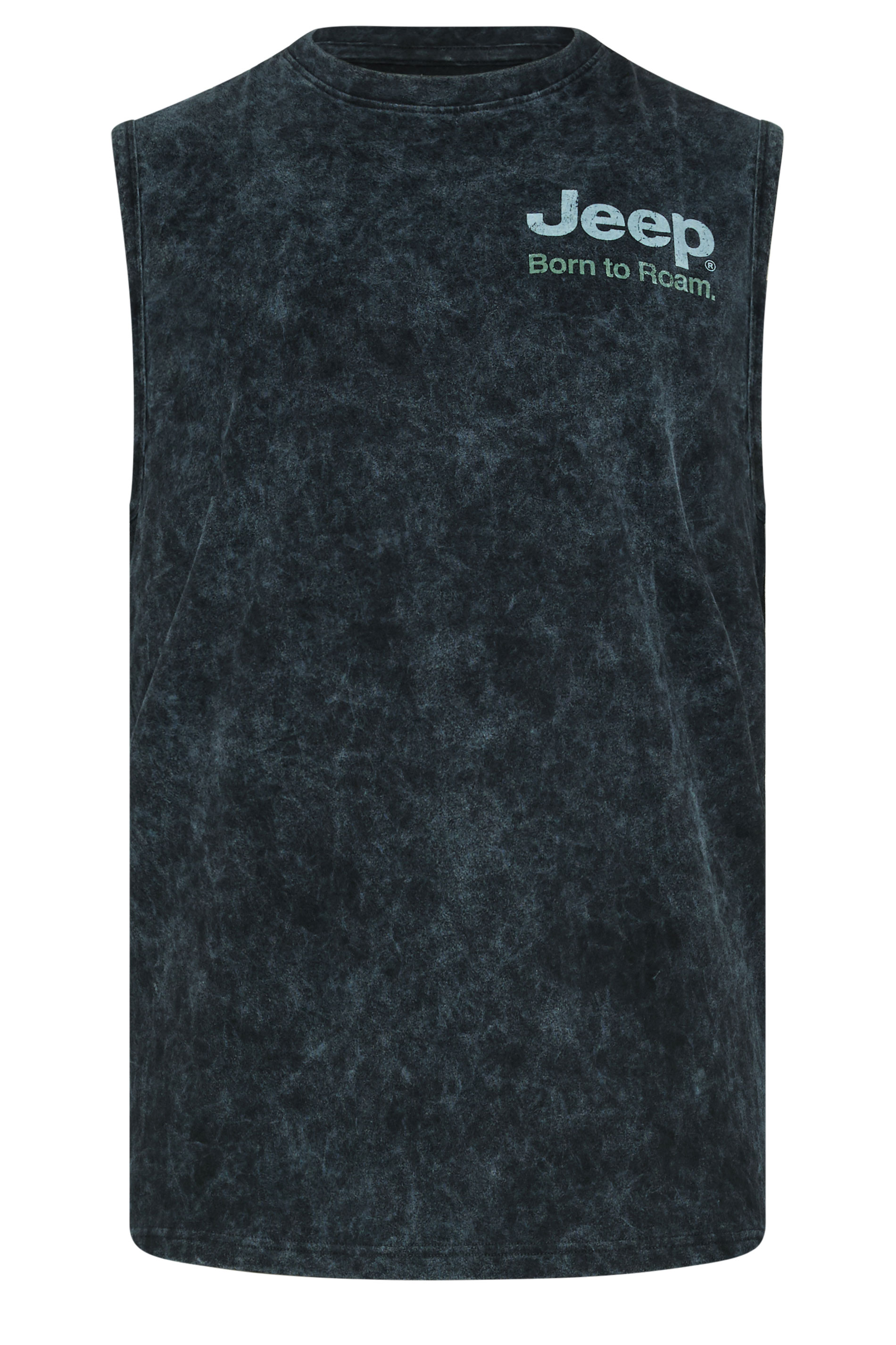 BadRhino Big & Tall Black Acid Wash 'Jeep' Graphic Vest | BadRhino 6