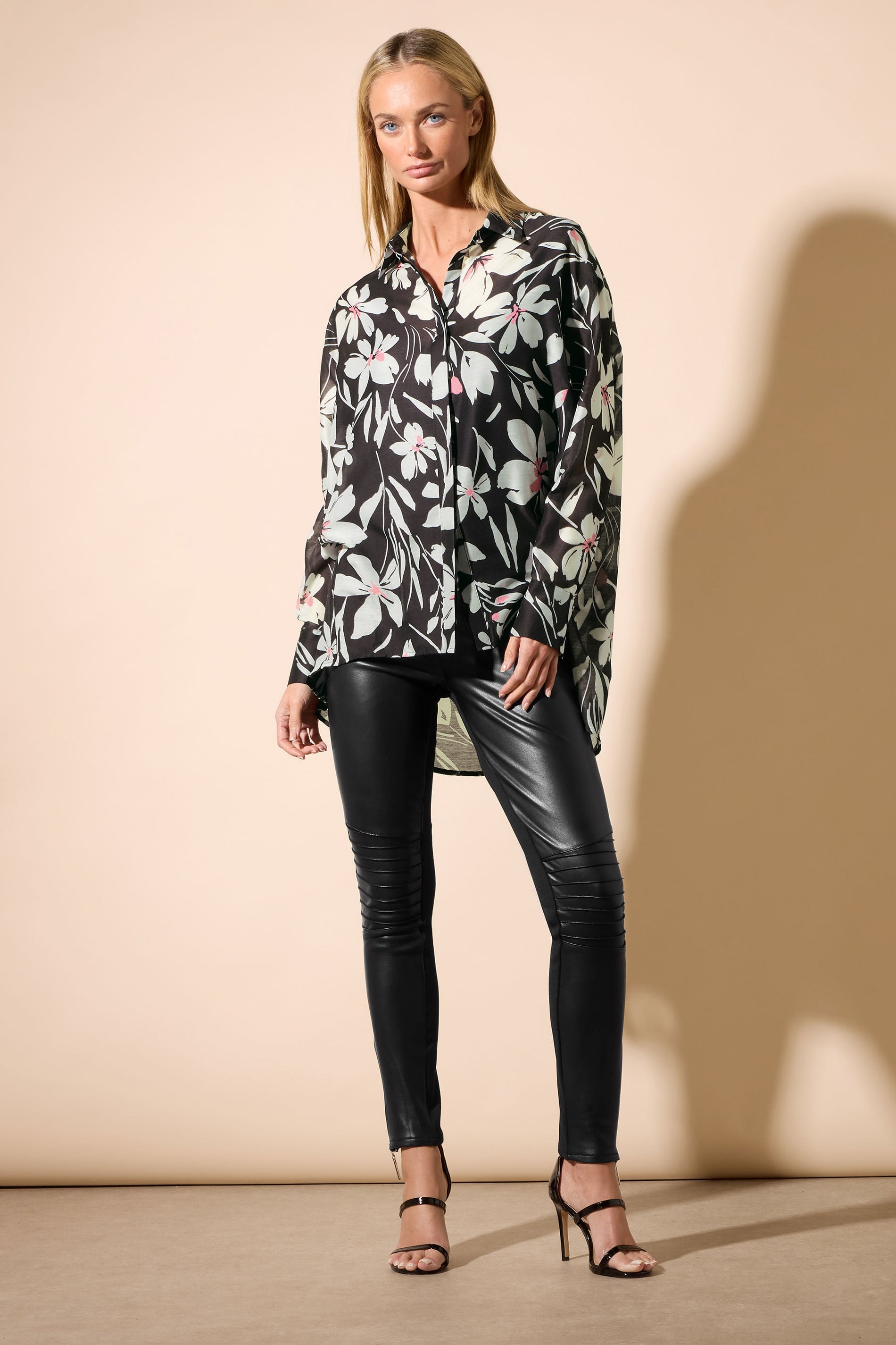 STAR Black Floral Longline Shirt | StarbyJM 2