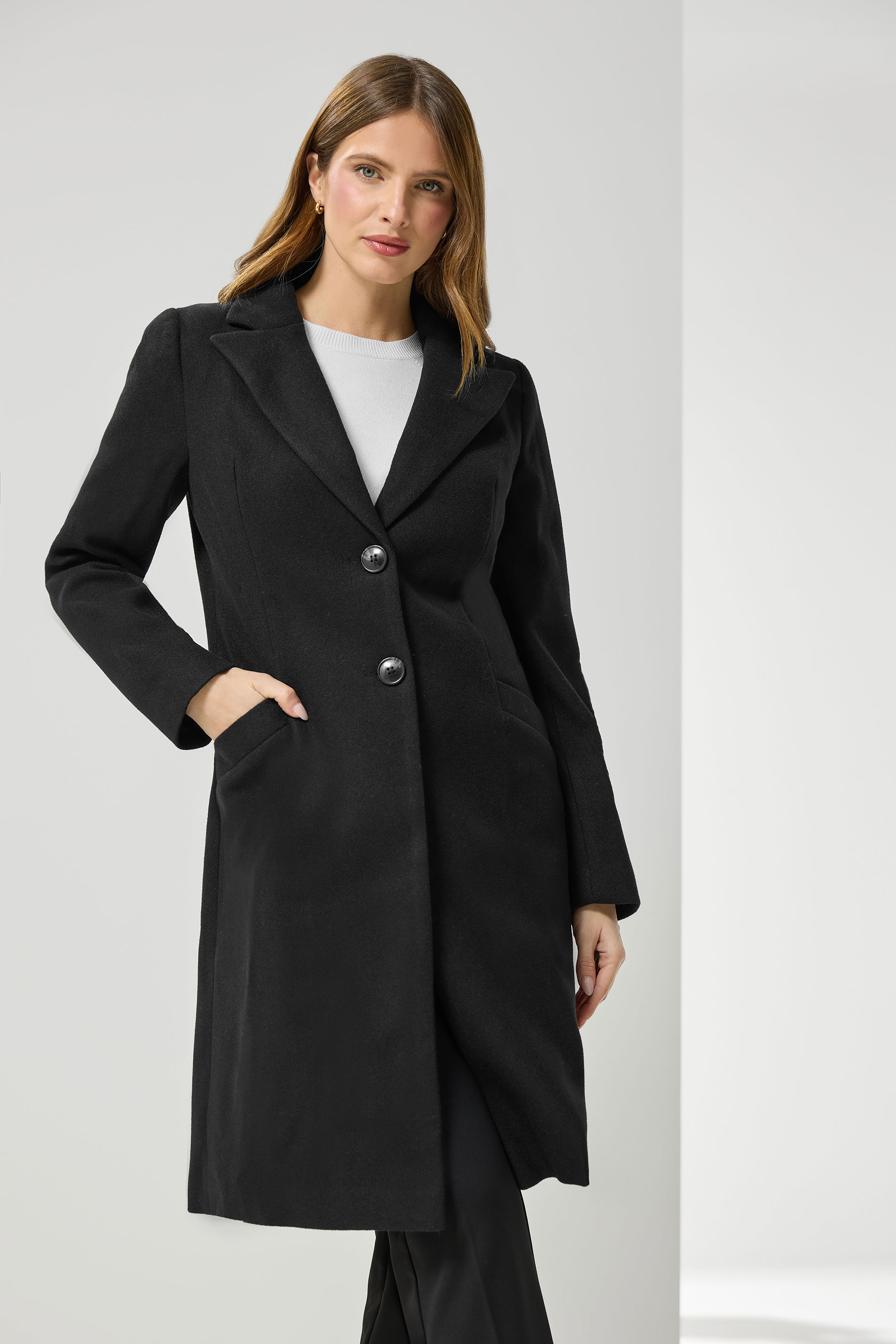 M&Co Black Single Breasted Tailored Coat | M&Co 3
