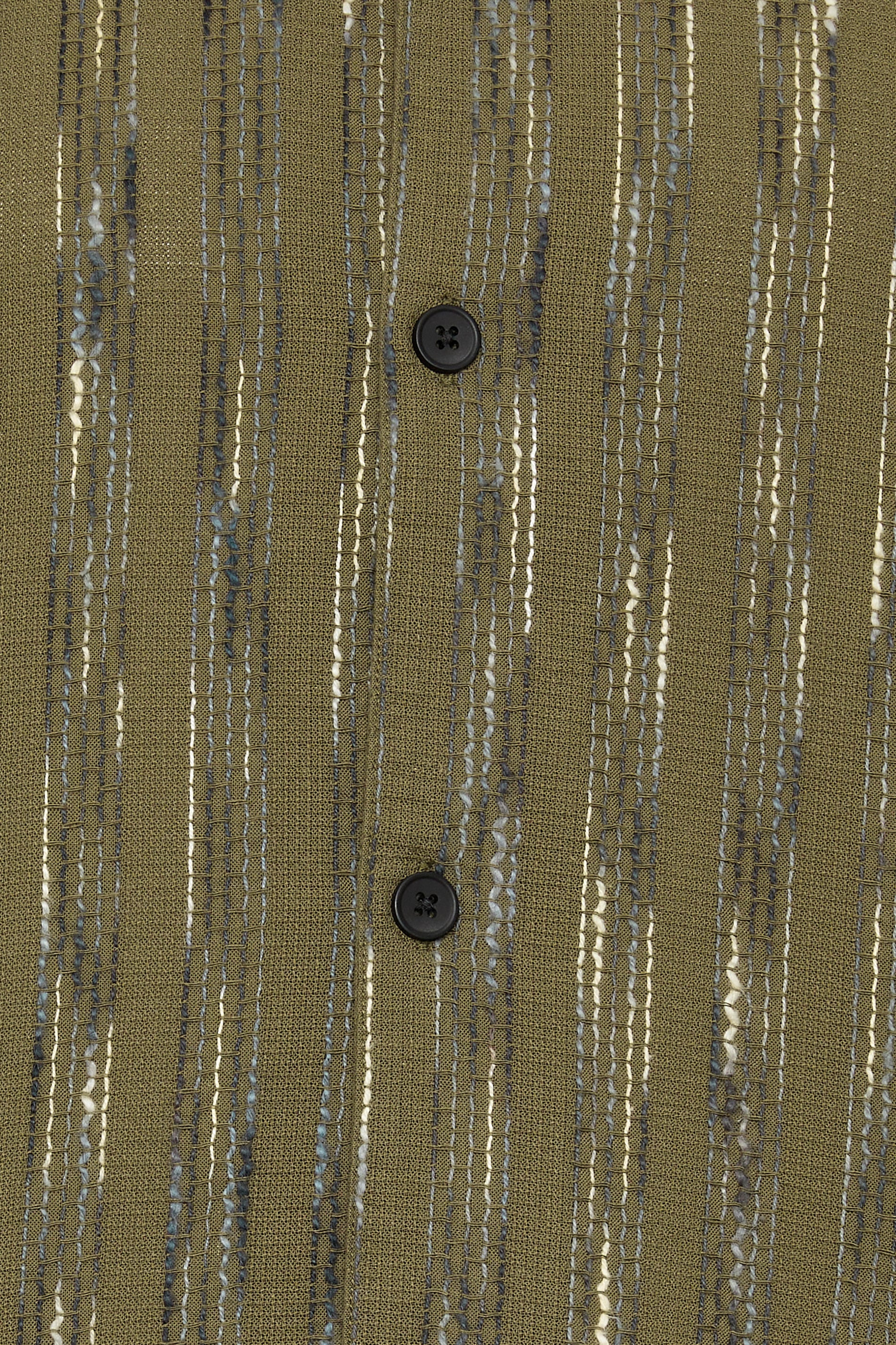 BadRhino Big & Tall Khaki Green Knitted Detail Revere Shirt | BadRhino 7