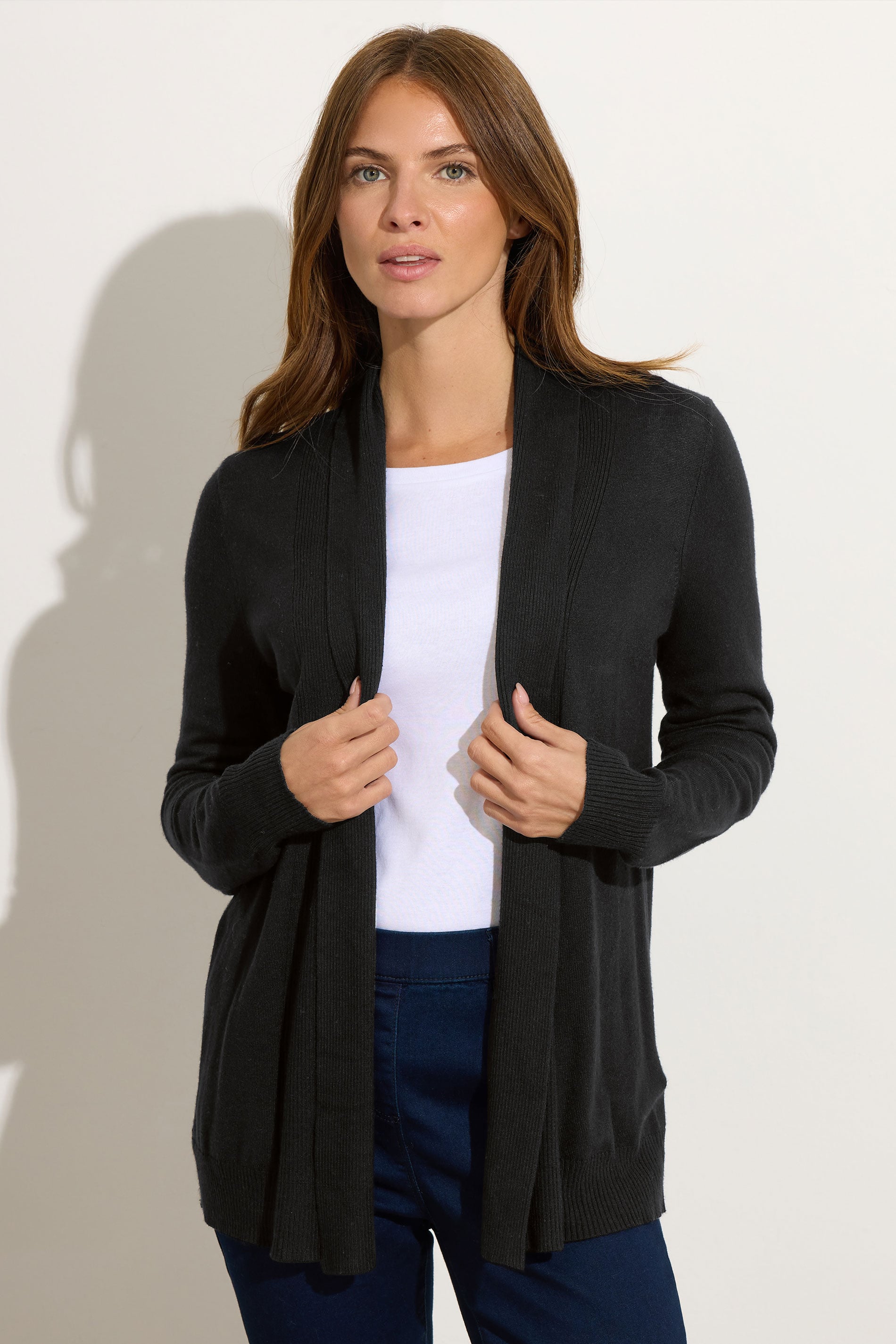 M&Co Black Shawl Collar Cardigan | M&Co 3