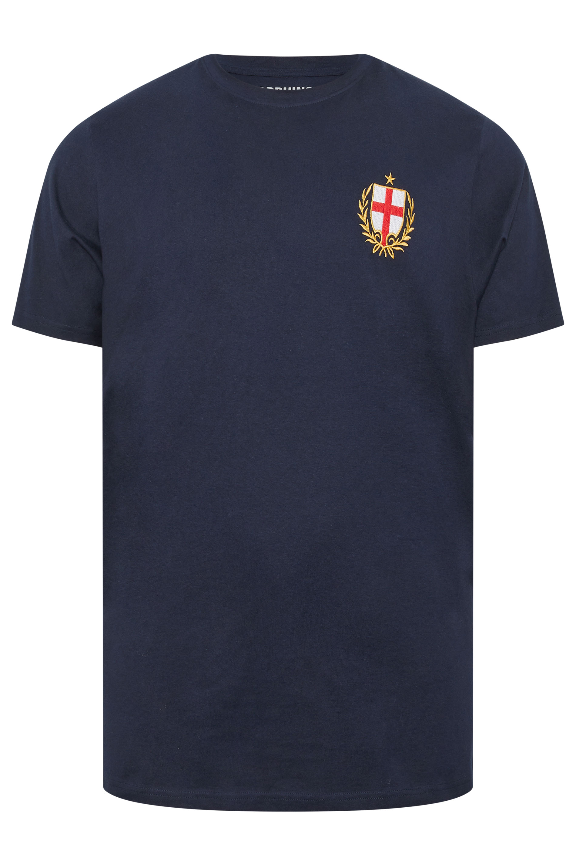 BadRhino Big & Tall Navy Blue Extra Long England Crest T-Shirt | BadRhino 5
