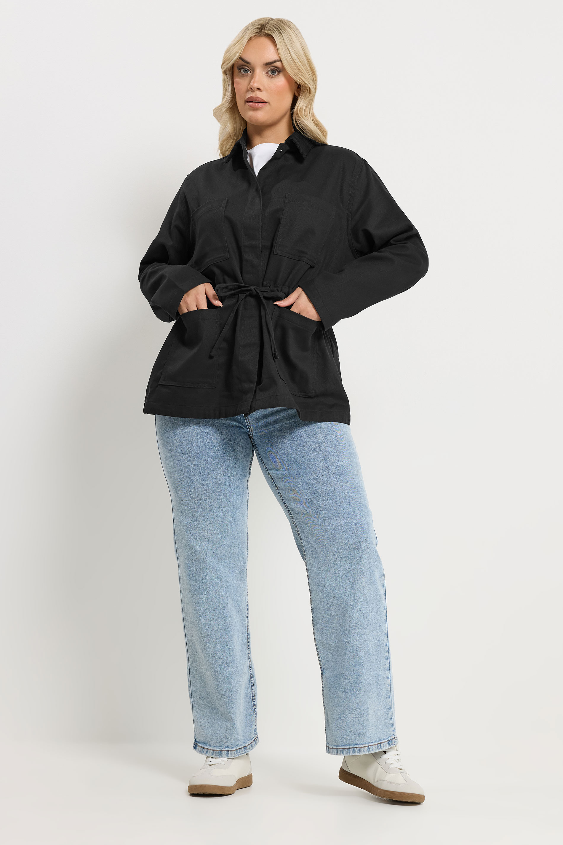 YOURS Plus Size Black Carpenter Jacket | Yours Clothing 2