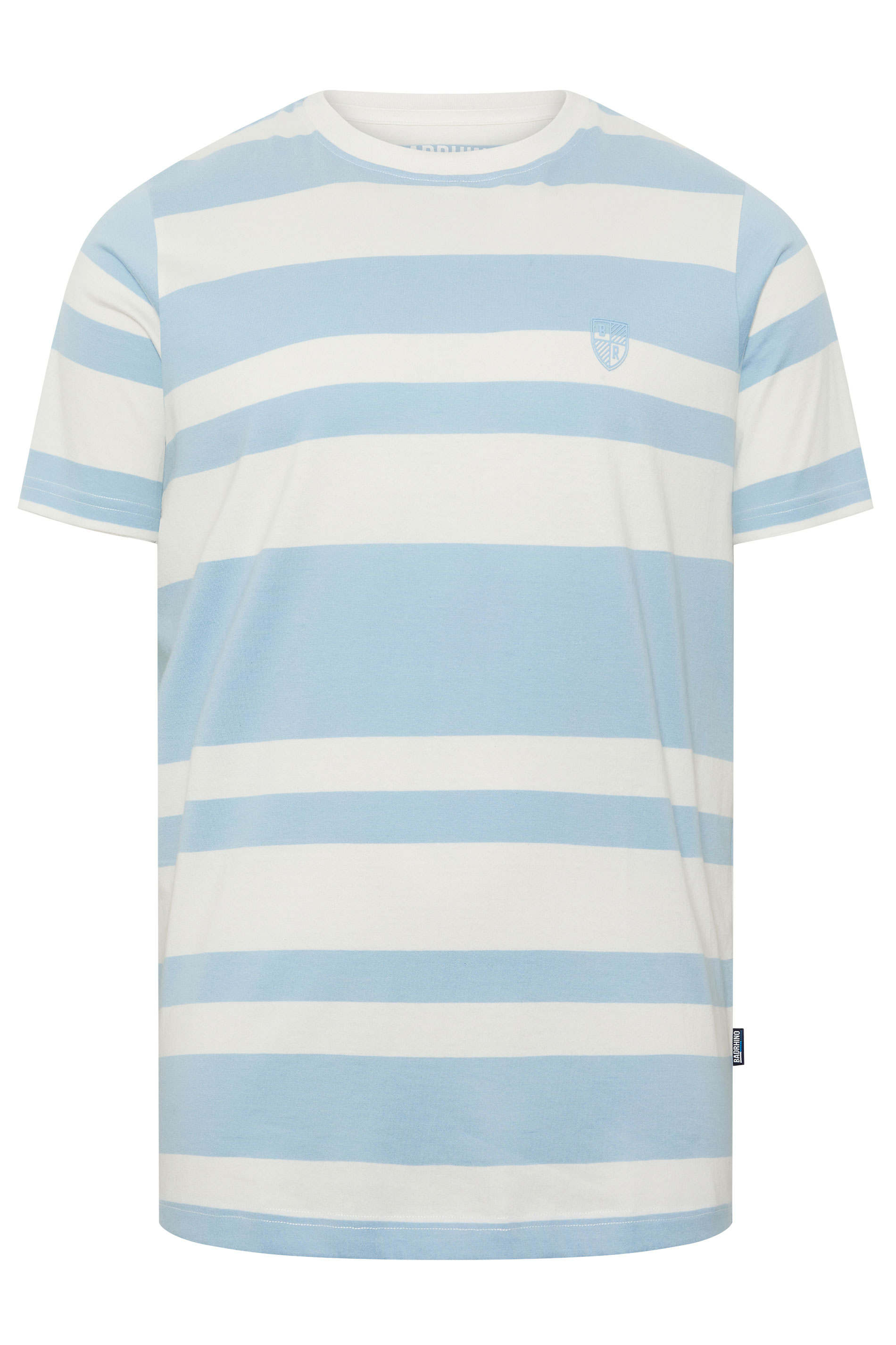 BadRhino Big & Tall Baby Blue Extra Long Stripe T-Shirt | BadRhino 5