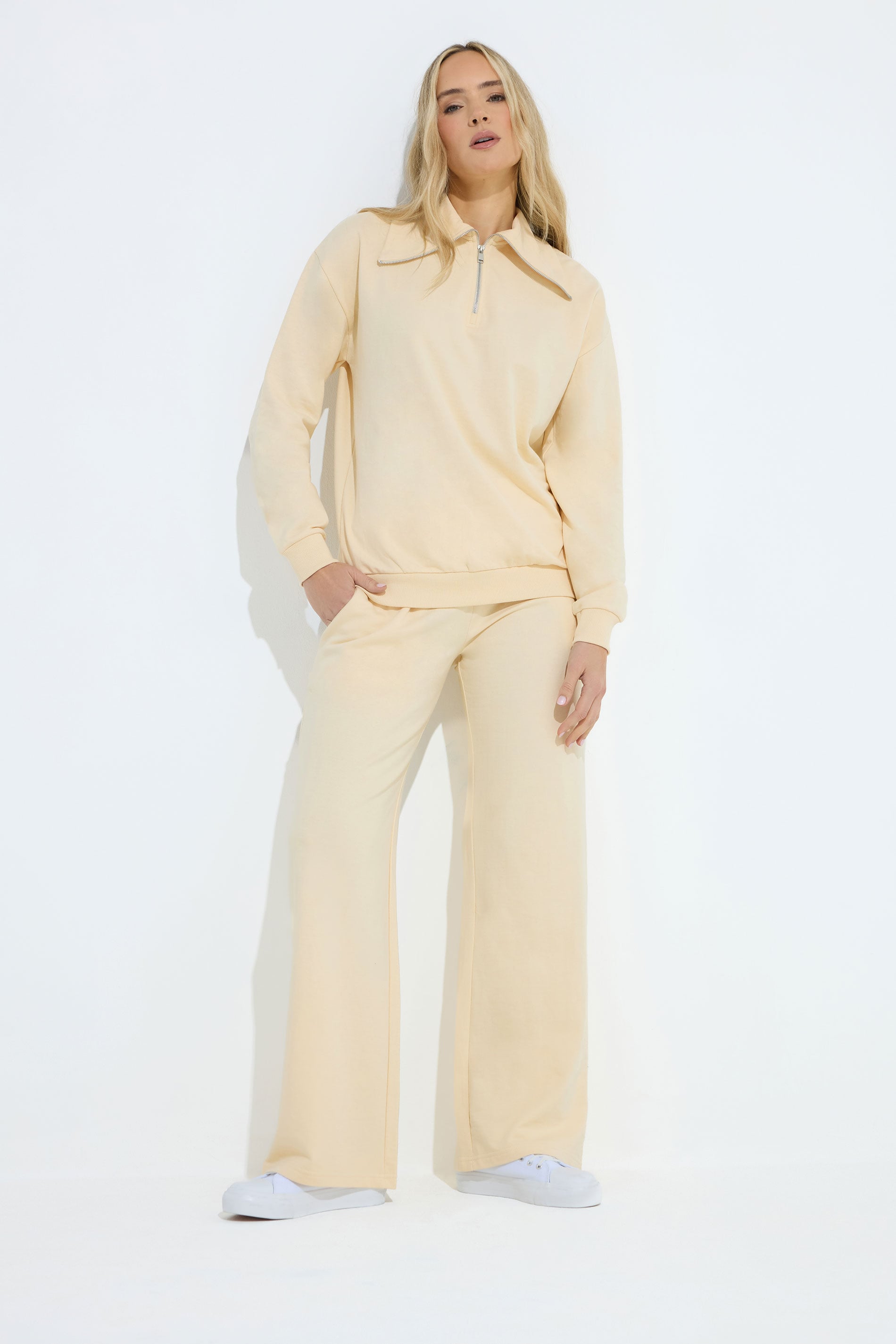 LTS Tall Women's Yellow Wide Leg Joggers | Long Tall Sally 3