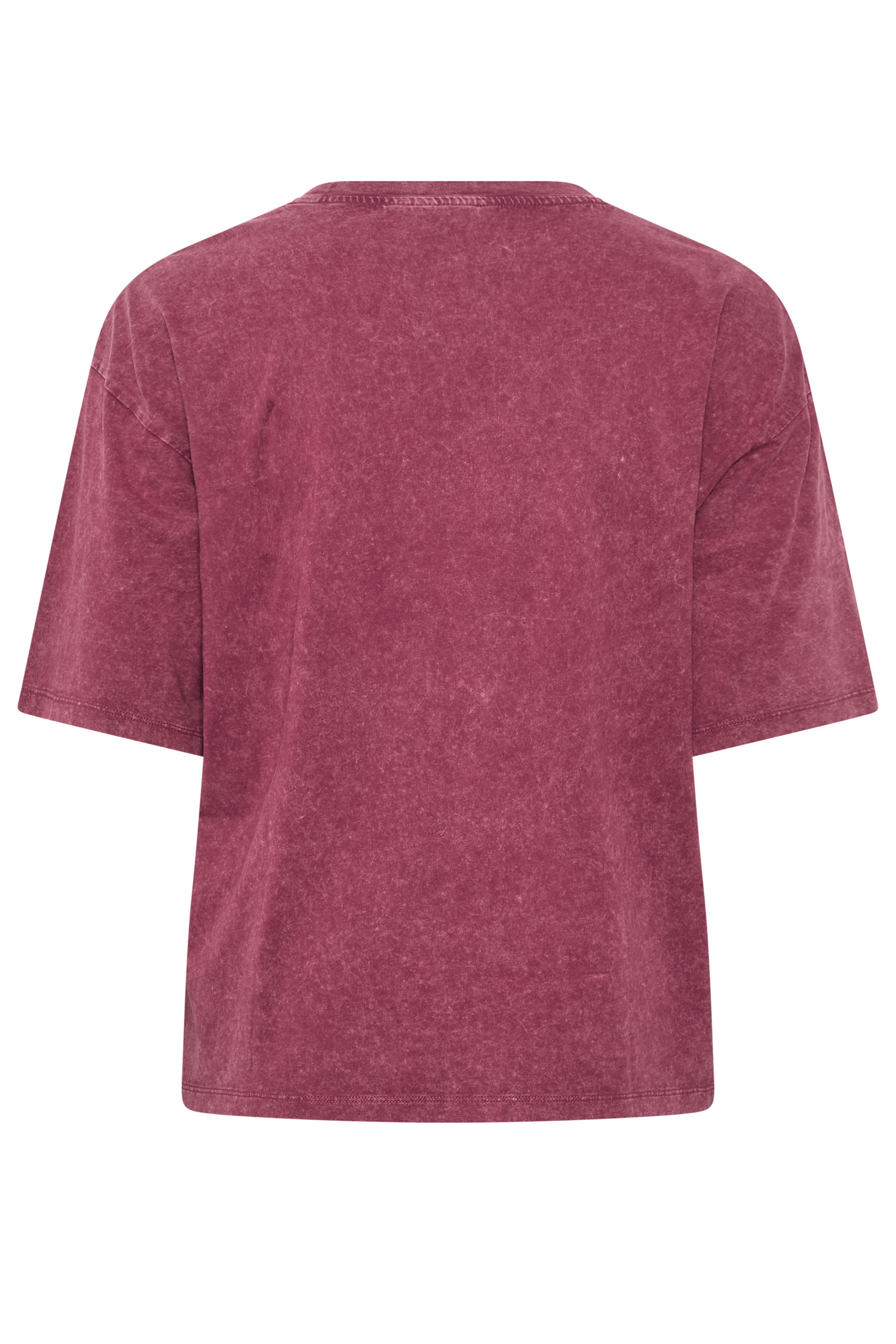 LIMITED COLLECTION Plus Size Red Acid Wash Seam Detail Top | Yours Clothing 2