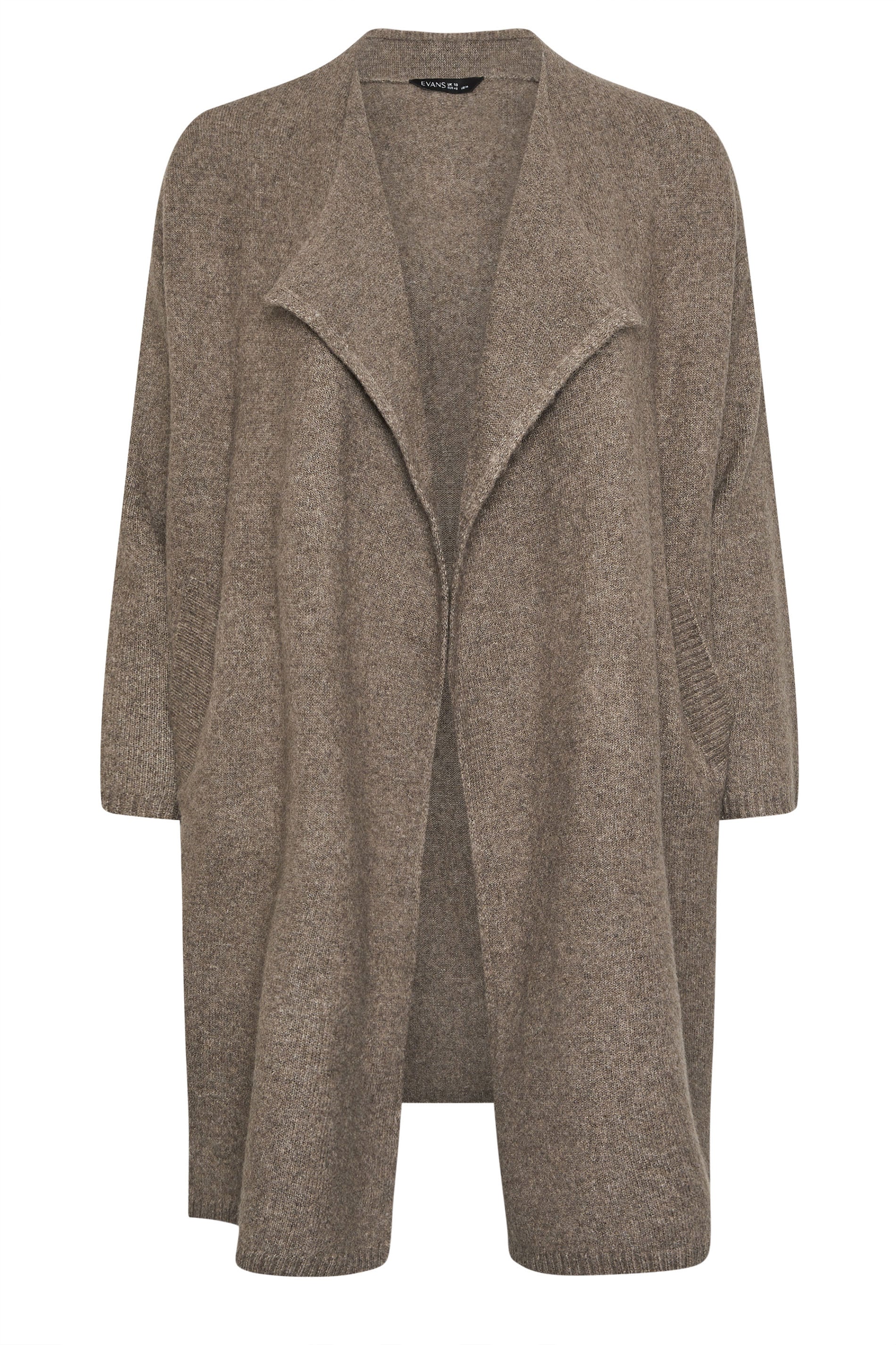 EVANS Curve Natural BrowPremium Waterfall Coatigan | Evans  5