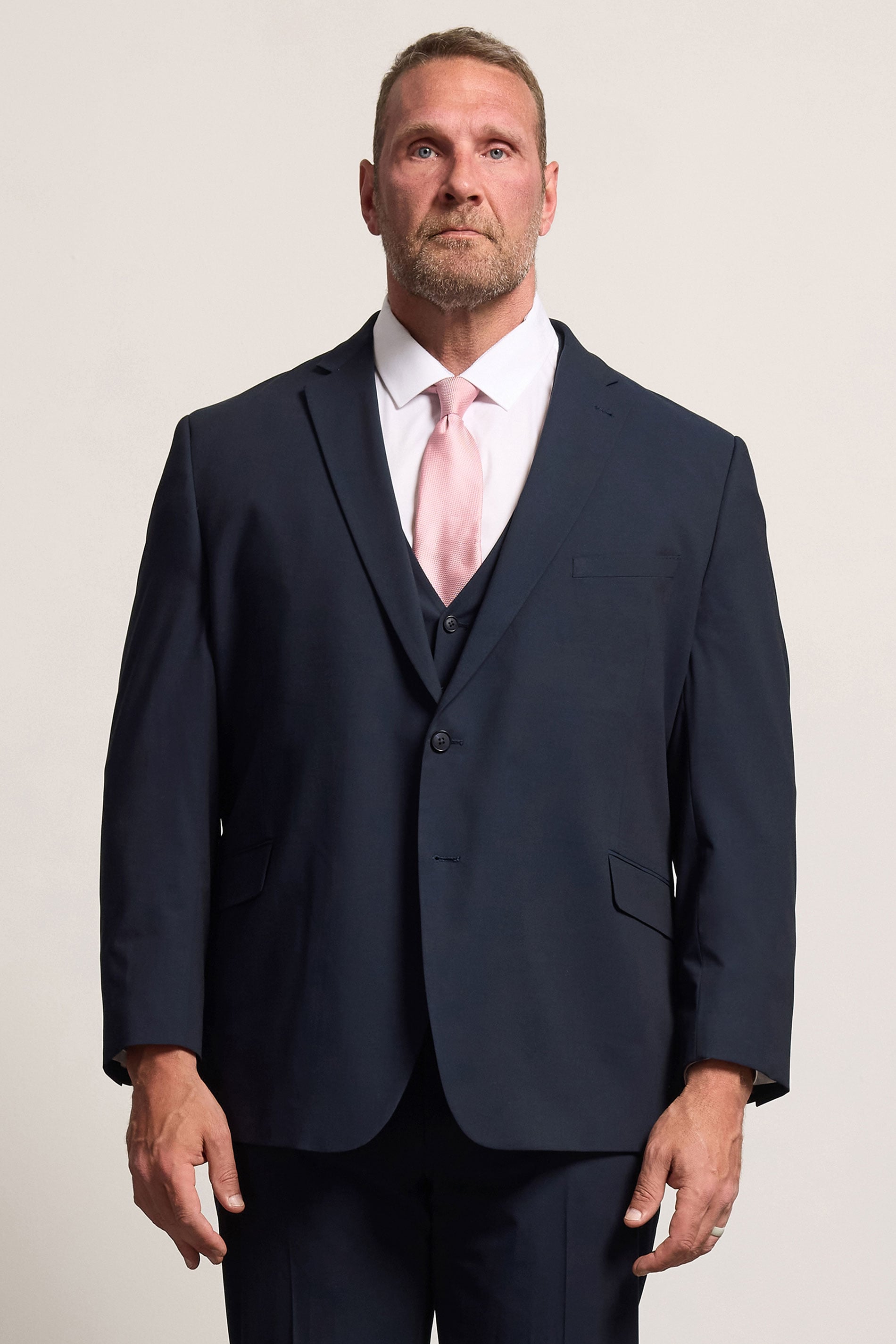 D555 Big & Tall Navy Blue Suit Jacket | BadRhino 3