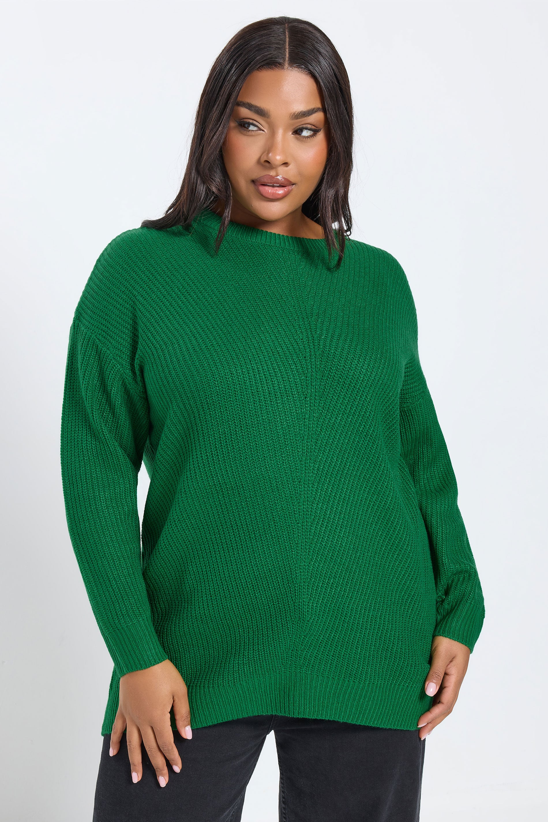 YOURS Plus Size Dark Bright Essential Knitted Jumper | Yours Clothing 3