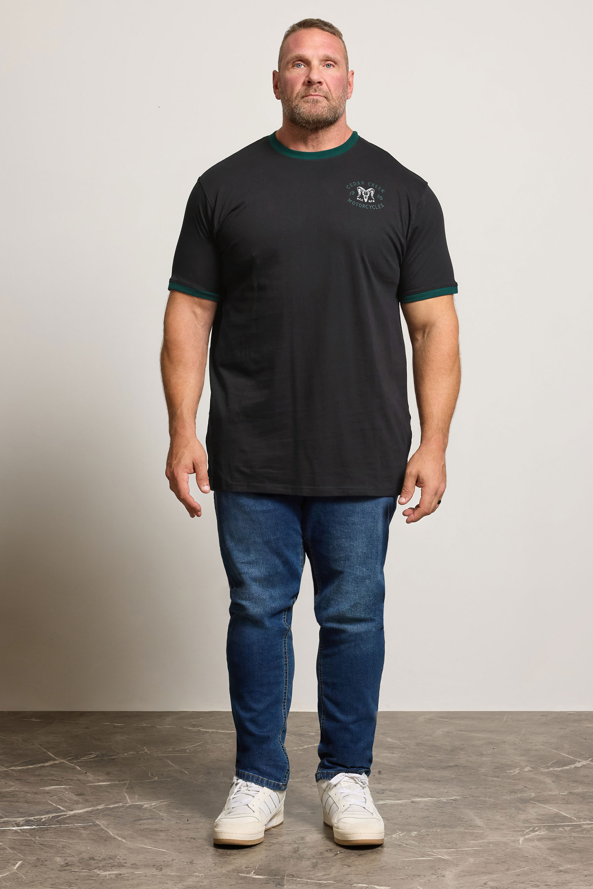 KAM Big & Tall Black 'Cedar Creek' Reverse T-Shirt | BadRhino 2