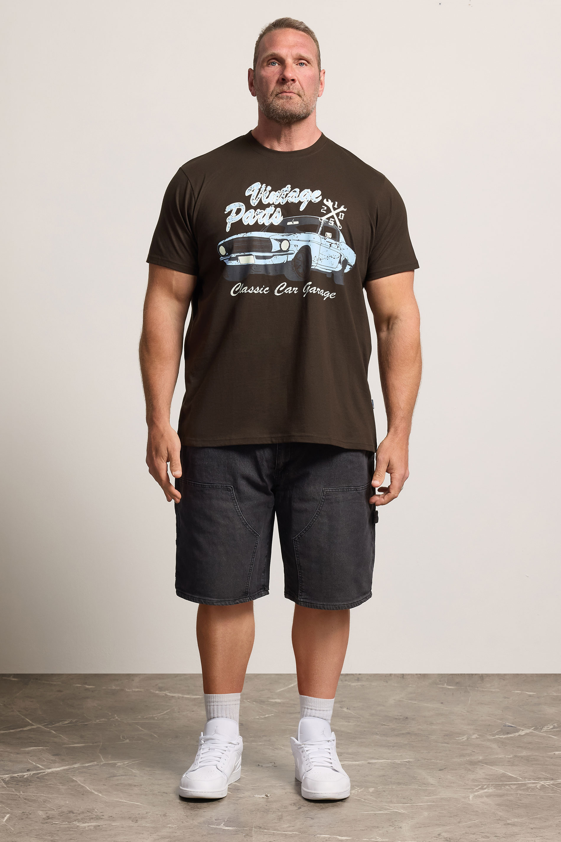BadRhino Big & Tall Brown 'Vintage Parts' Graphic T-Shirt | BadRhino 1