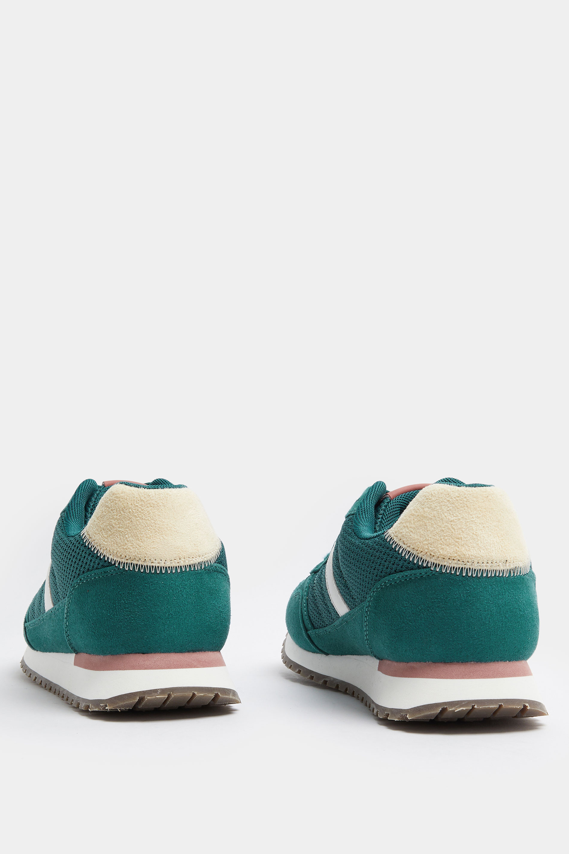 Teal Green Colourblock Trainers In Extra Wide EEE Fit | Yours Clothing 4