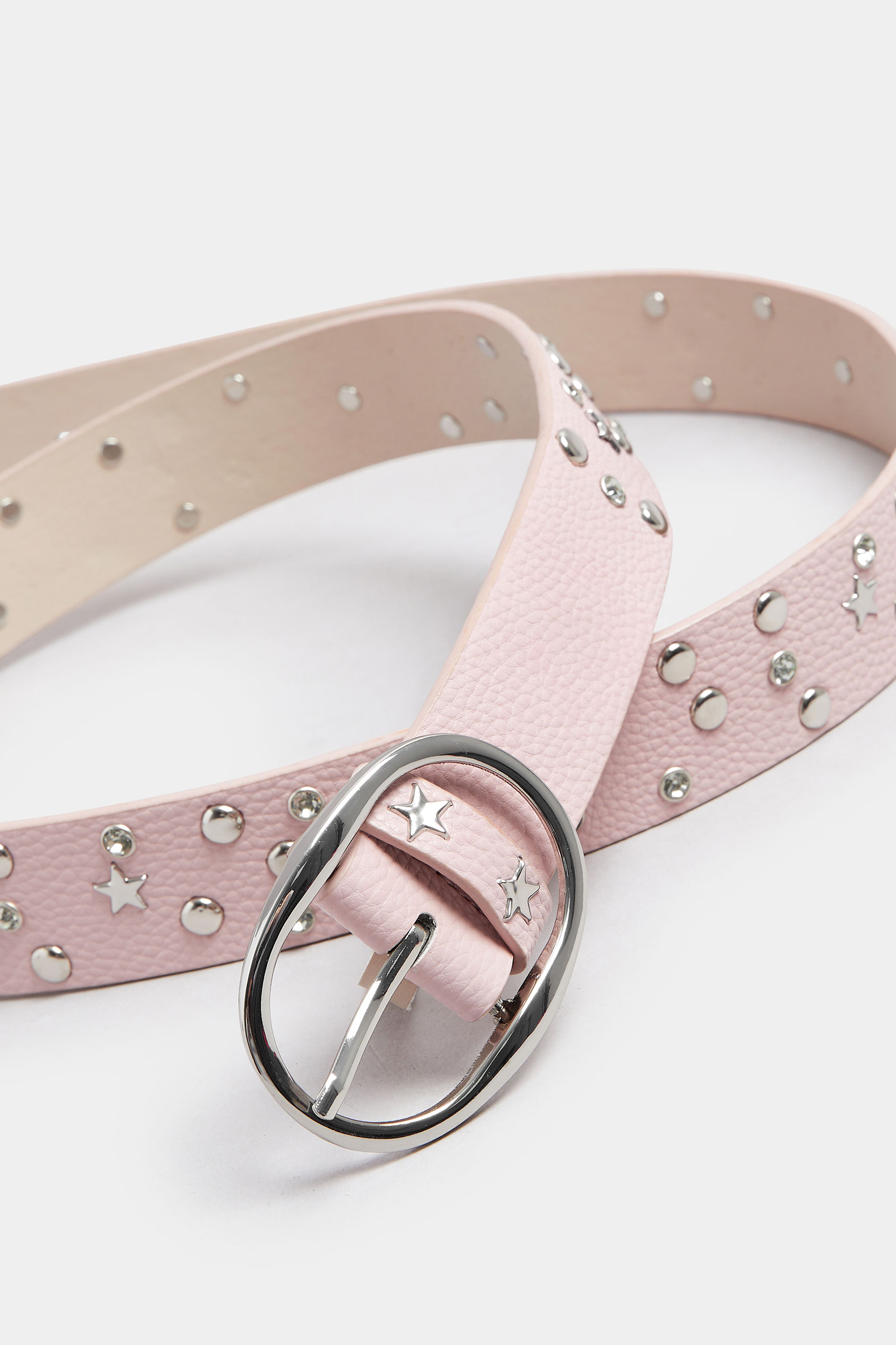 Pink Star Studded Diamante Belt | Yours Clothing 3